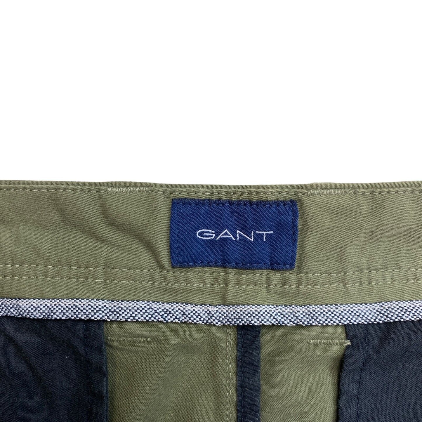 GANT Green Slim Satin Chino Pants Trousers Size W35 L34