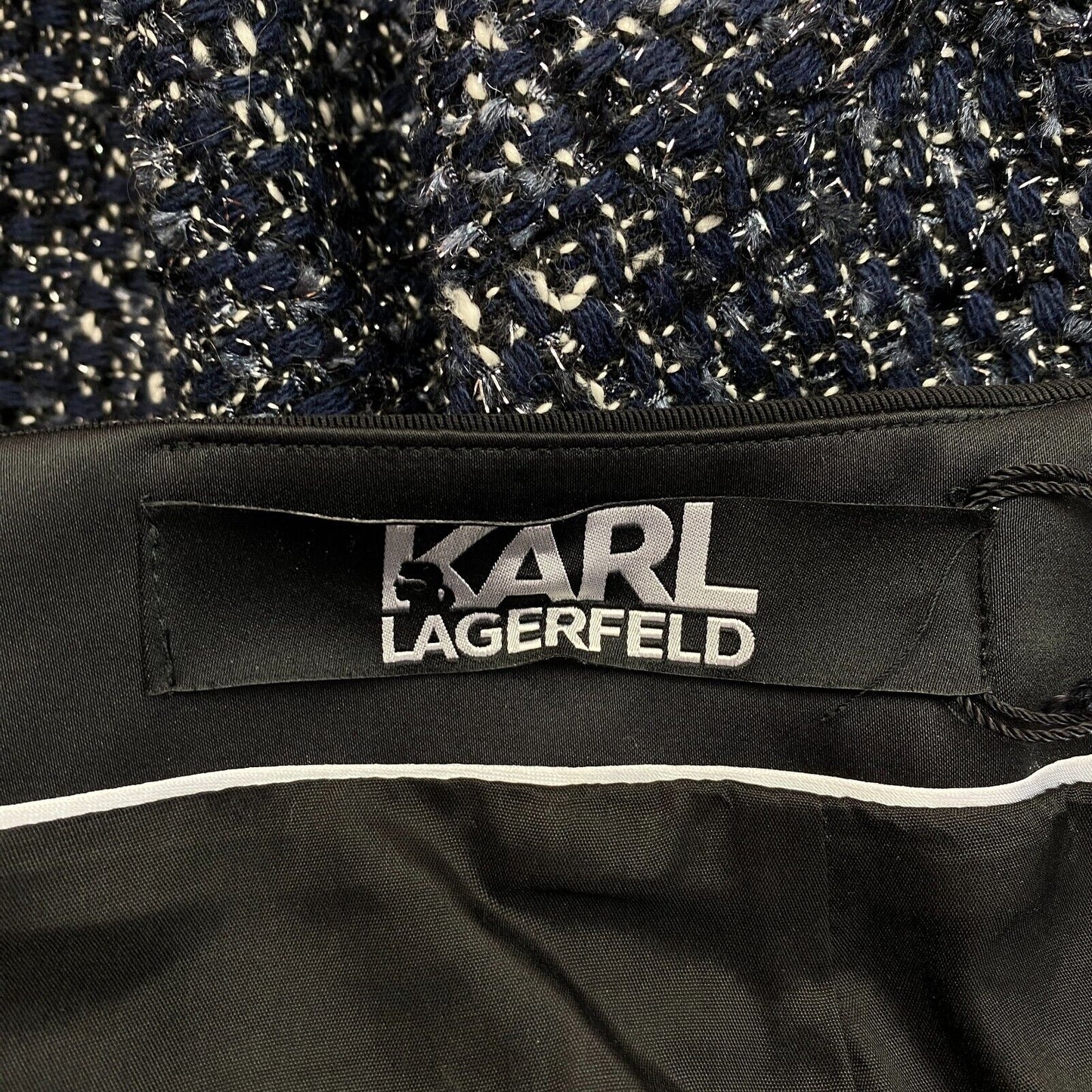 KARL LAGERFELD Dark Grey Sparkle Boucle Skirt Size IT 42 EU 36 UK 8 US 6