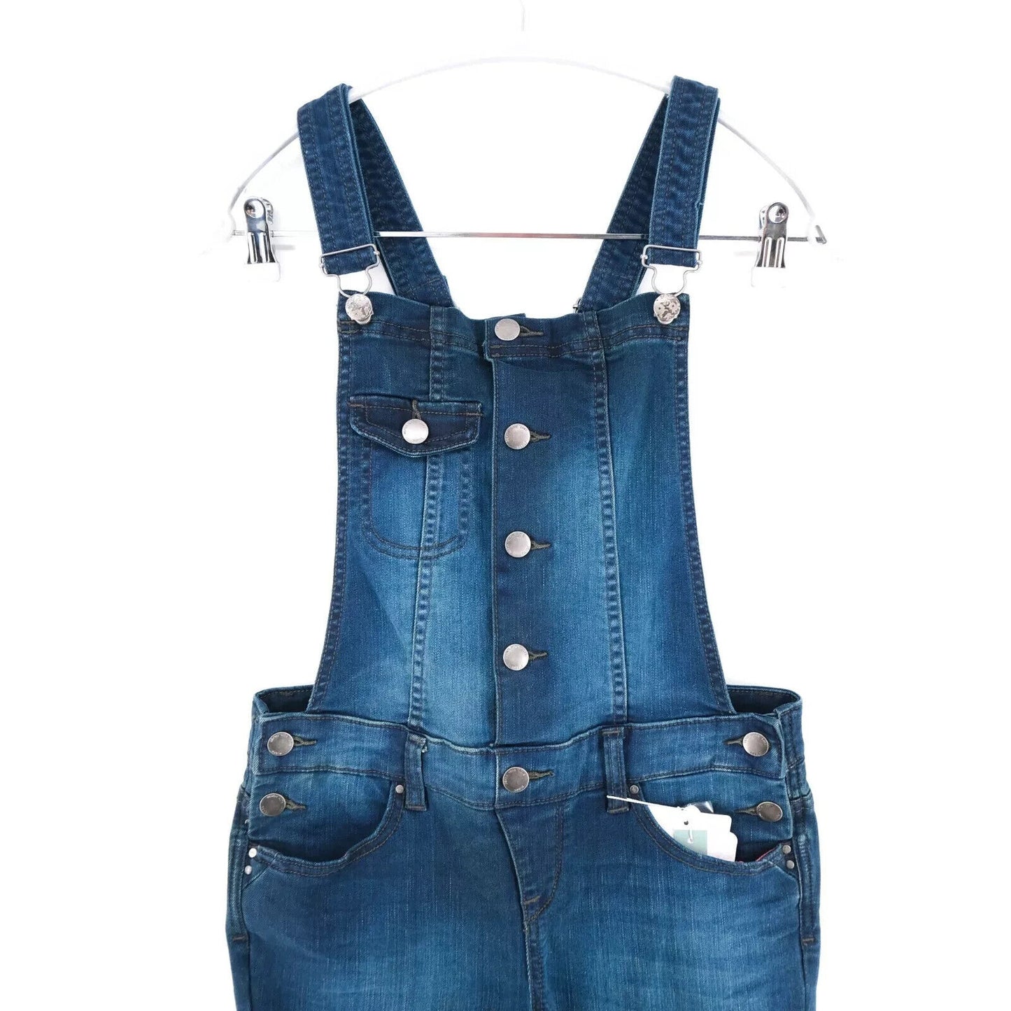 NAF NAF Women Blue Denim Dungarees Slim Fit Jeans Size EUR 38 W29