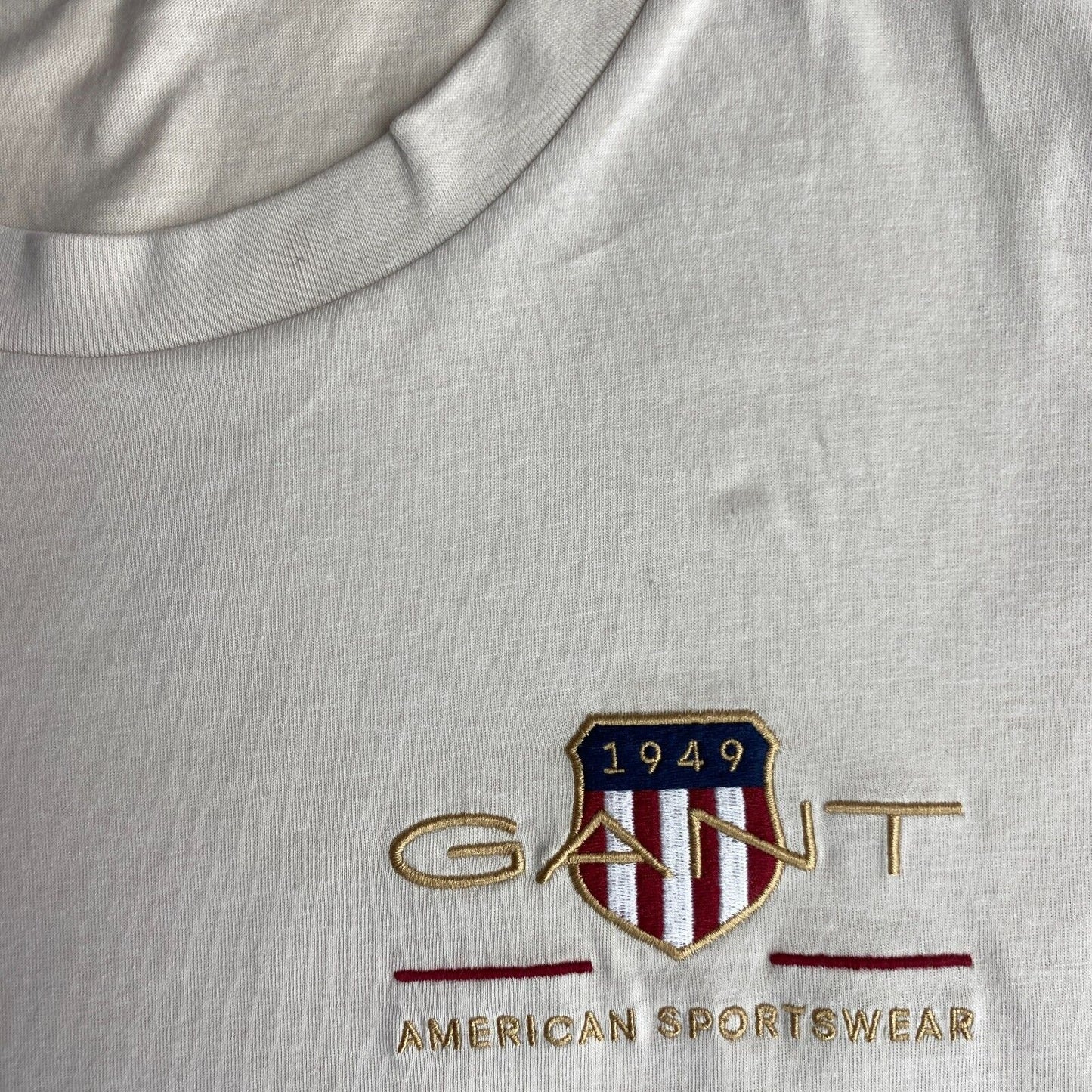 GANT Light Brown Archive Shield Crew Neck T Shirt Size M