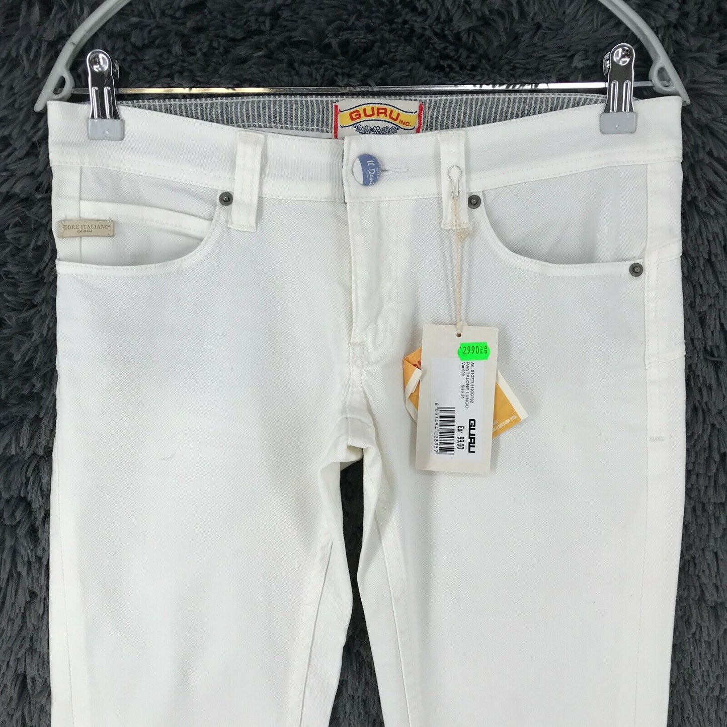 GURU Women White Slim Straight Fit Jeans Size W31