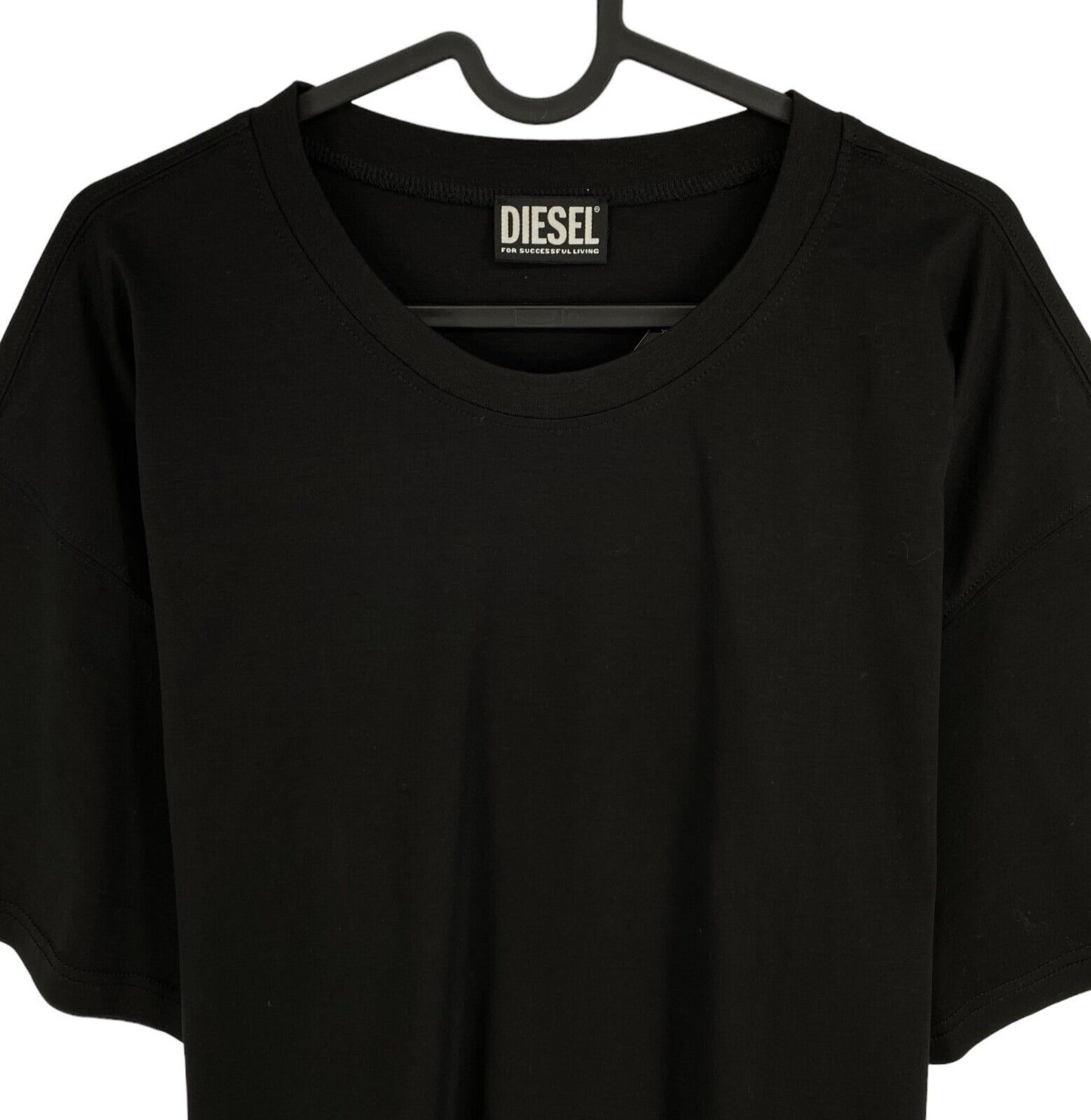 DIESEL Women Black T_BOWBOW Crew Neck SS T Shirt Size L