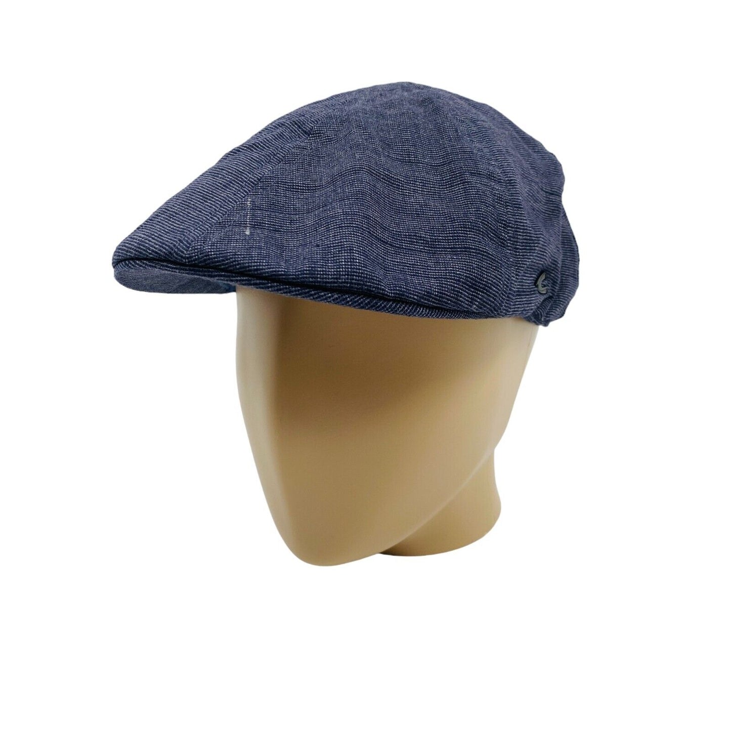 Camel Active Mens Blue Logo Linen Blend Flat Cap Hat Size L