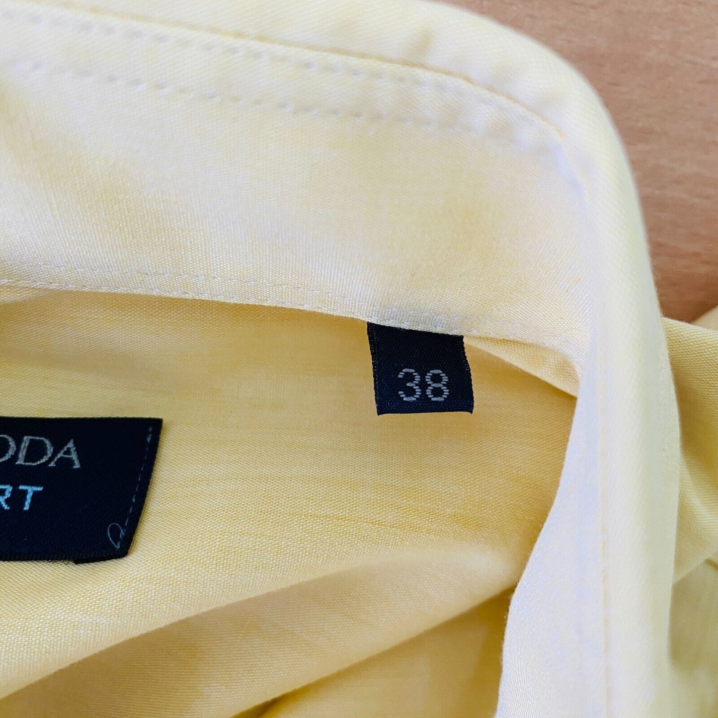 CASA MODA FRESHIRT Mens Yellow Pocket Shirt Size 38 / S