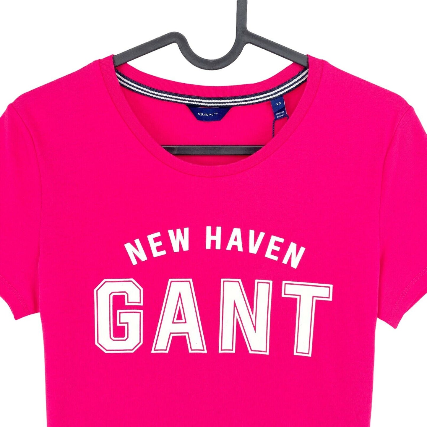 GANT T-shirt à col rond avec logo rose taille XS