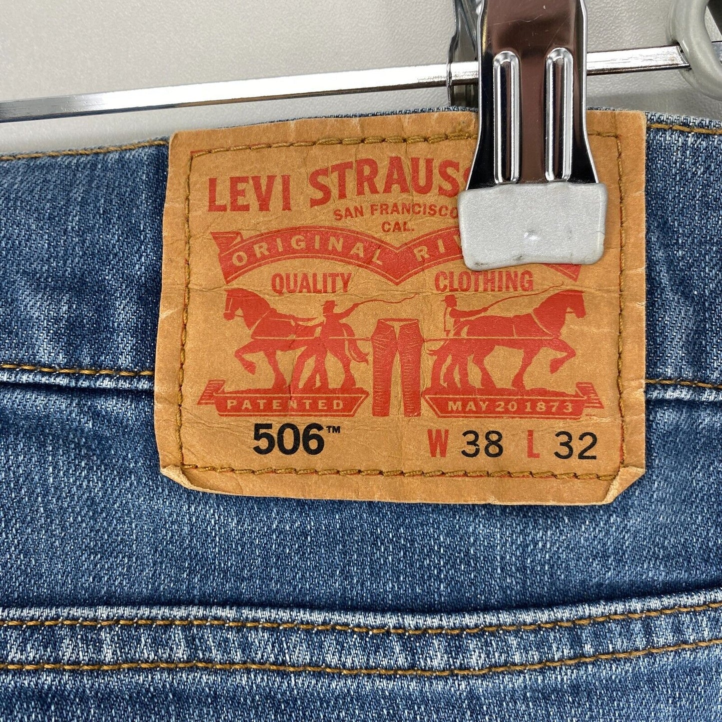 Vintage Levi's 506 Blue Regular Straight Fit Jeans W38 L32