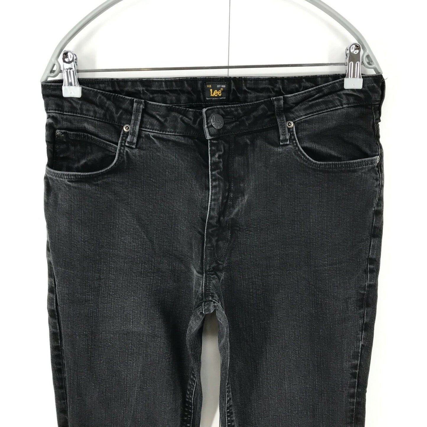 Lee MARION Damen Jeans in normaler Straight Fit, Dunkelgrau, Größe W33 L33