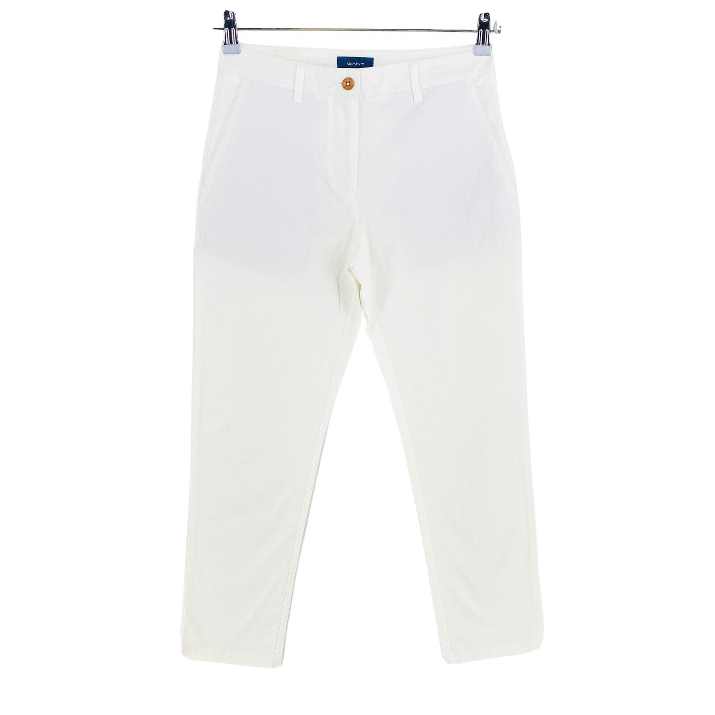 GANT White Fryda Slim Chino Pants Trousers Size EU 34 UK 6 US 4