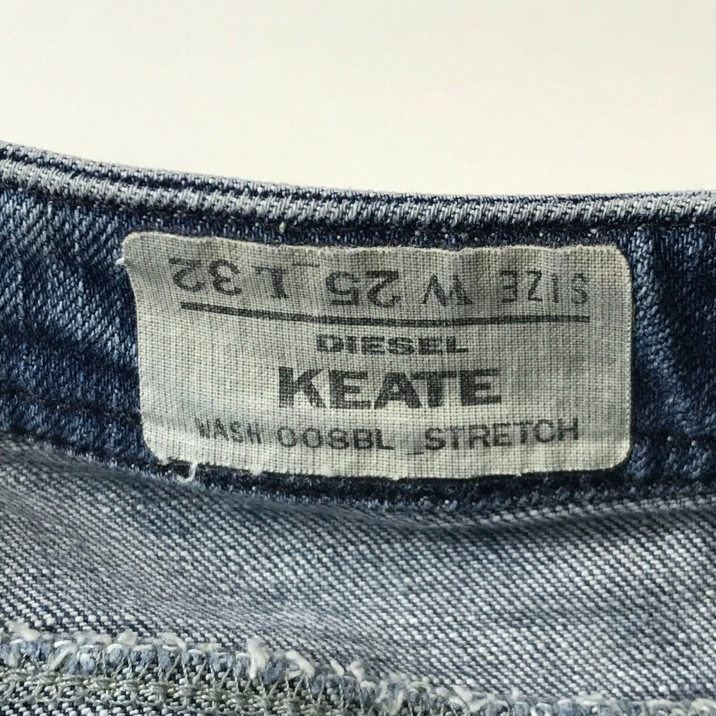 Diesel KEATE Women Blue Stretch Regular Straight Fit Jeans W25 L30