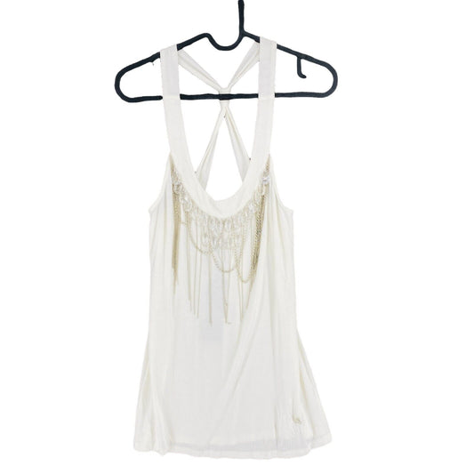 RPR €110 Fairly White Sleeveless Jersey Tank Top Blouse Shirt Size 2 / M 3 / L