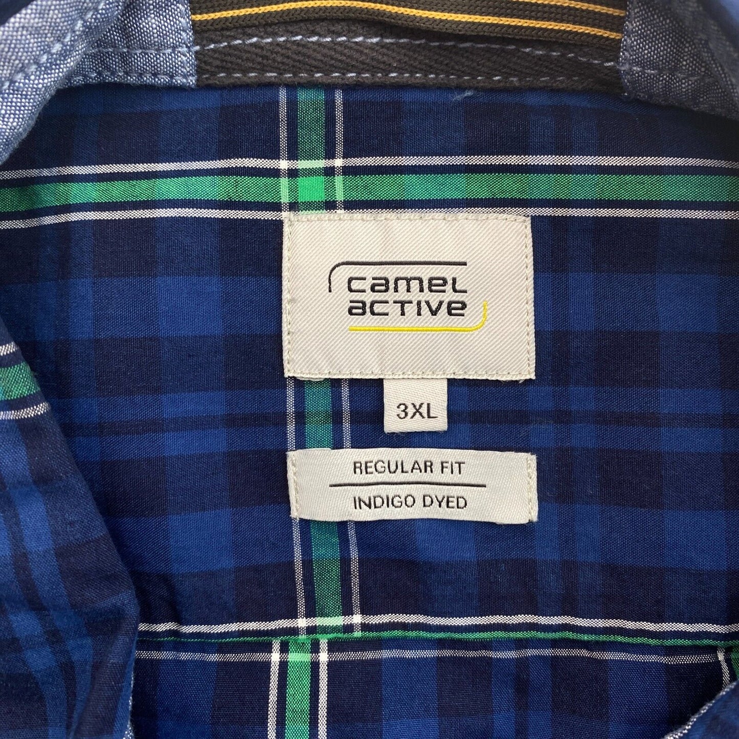 CAMEL ACTIVE Men Navy Blue Plaid Regular Fit Long Sleeves Shirt Size 3XL XXXL