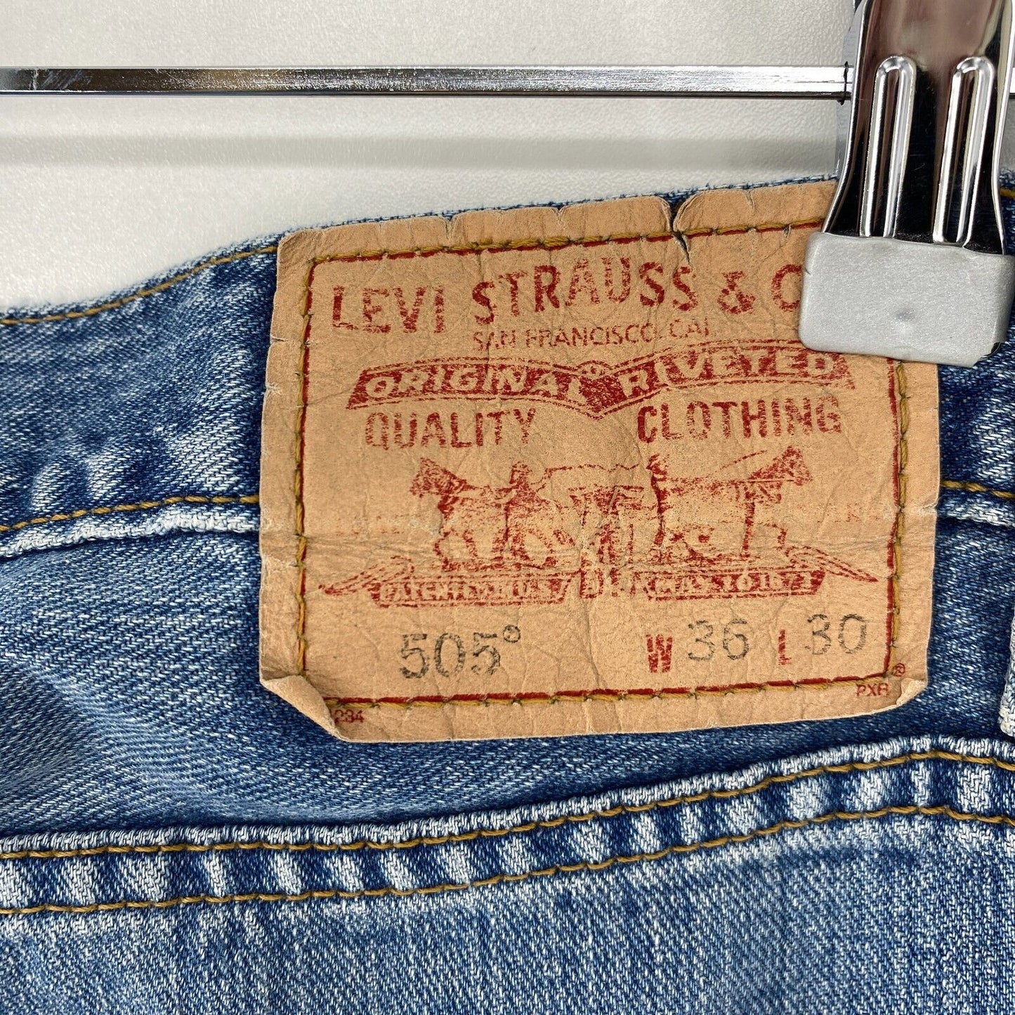 Vintage Levi's 505 Blue Regular Straight Fit Jeans W36 L30