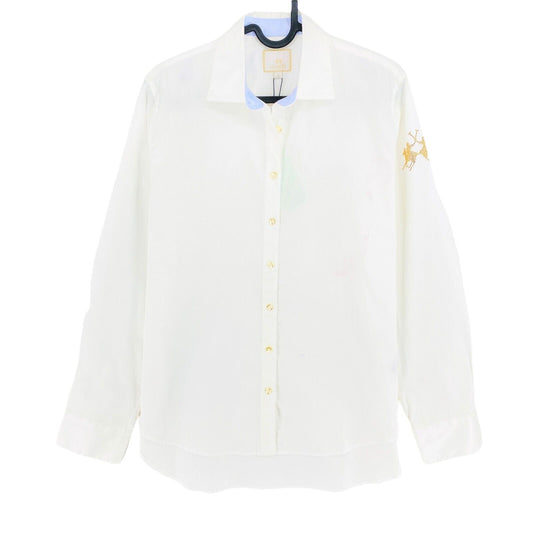 LA MARTINA White Cotton Poplin Long Sleeves Shirt Size 3 / M