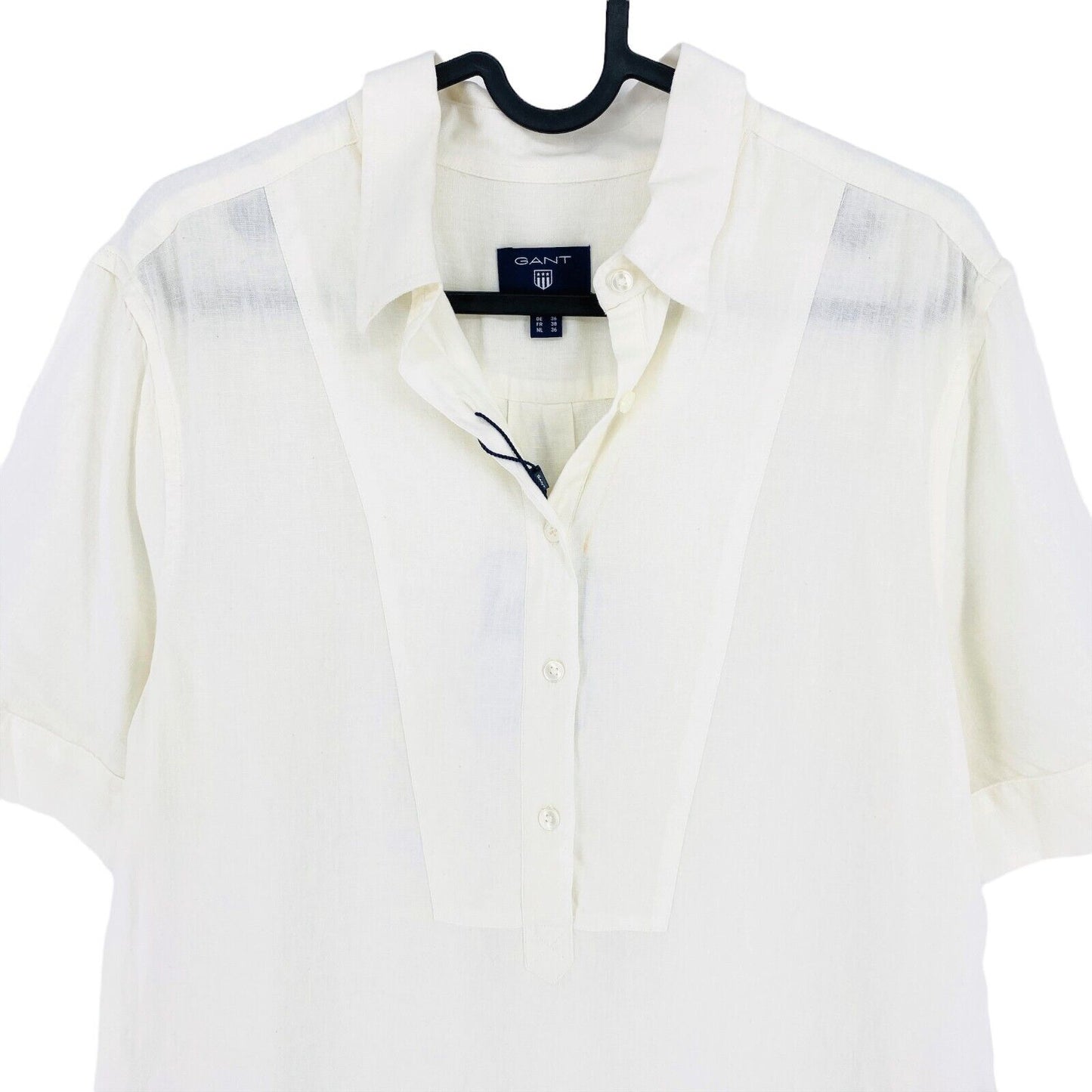 GANT Robe chemise Popover en lin blanc Taille EU 36 UK 10 US 6