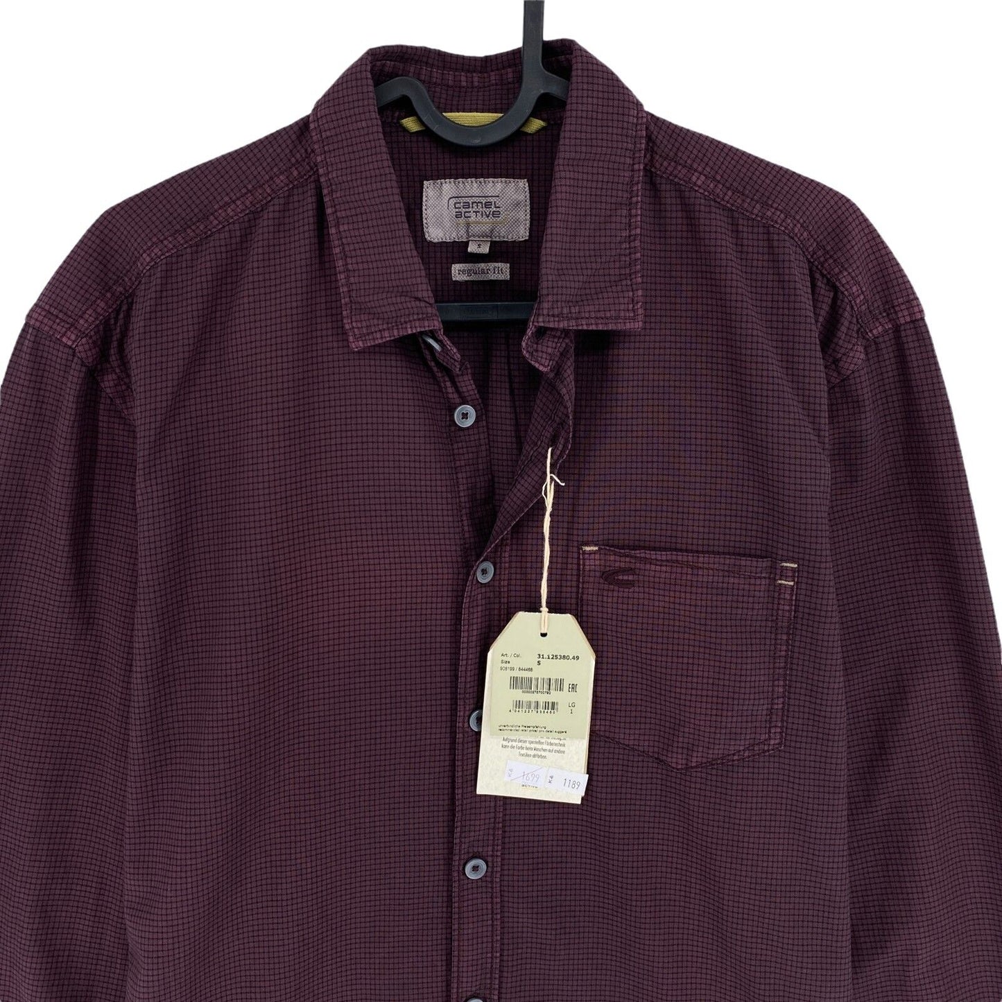 CAMEL ACTIVE Purple Check Regular Fit Shirt Size S