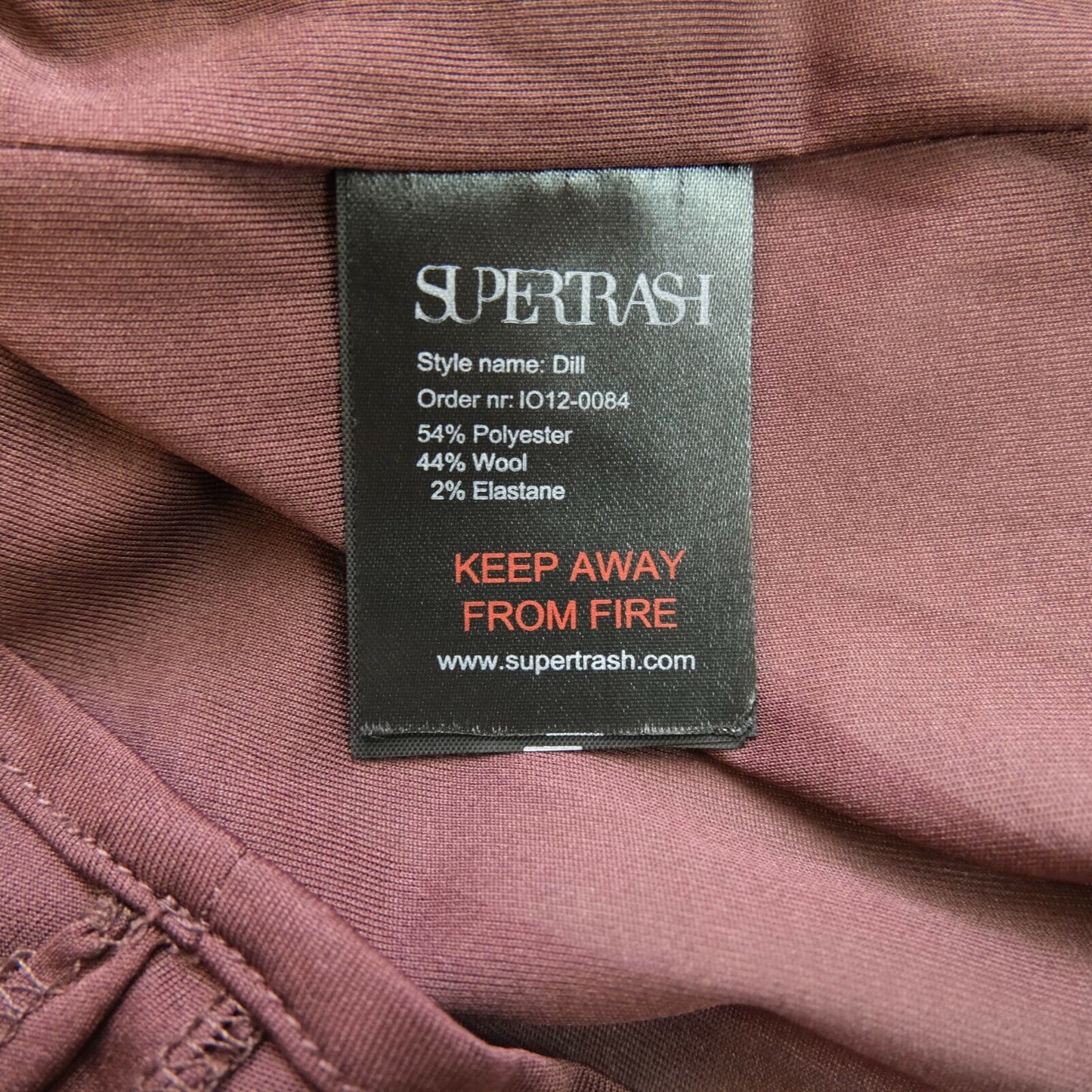 SUPERTRASH Dark Purple Crew Neck Shift Dress Size 38 42