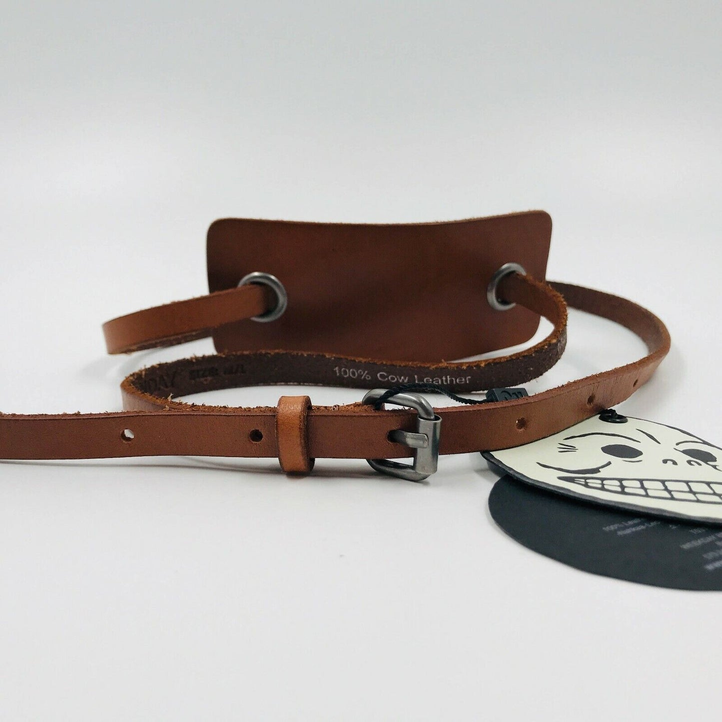 Cheap Monday Skinny Brown Genuine Leather Belt Size XS / S - M / L