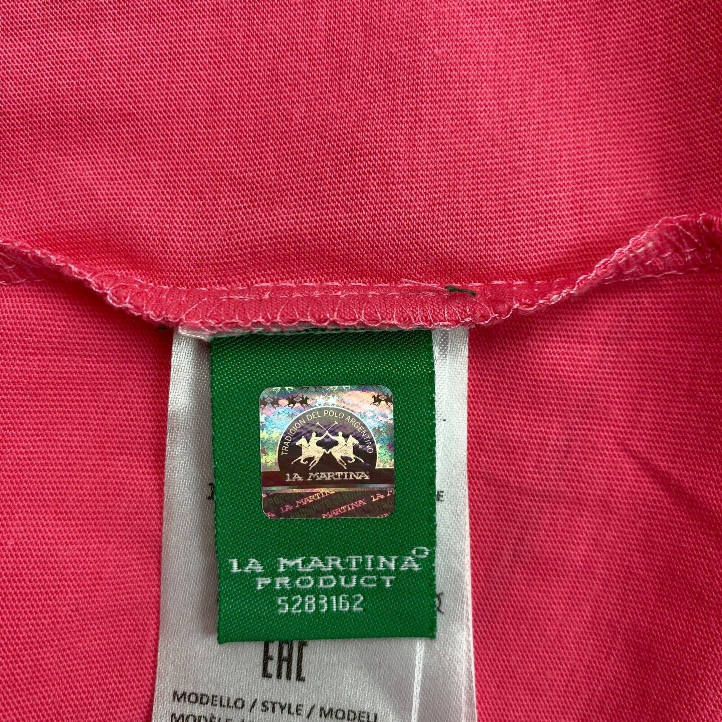 LA MARTINA Pink Jersey Cotton Crew Neck T Shirt Size L