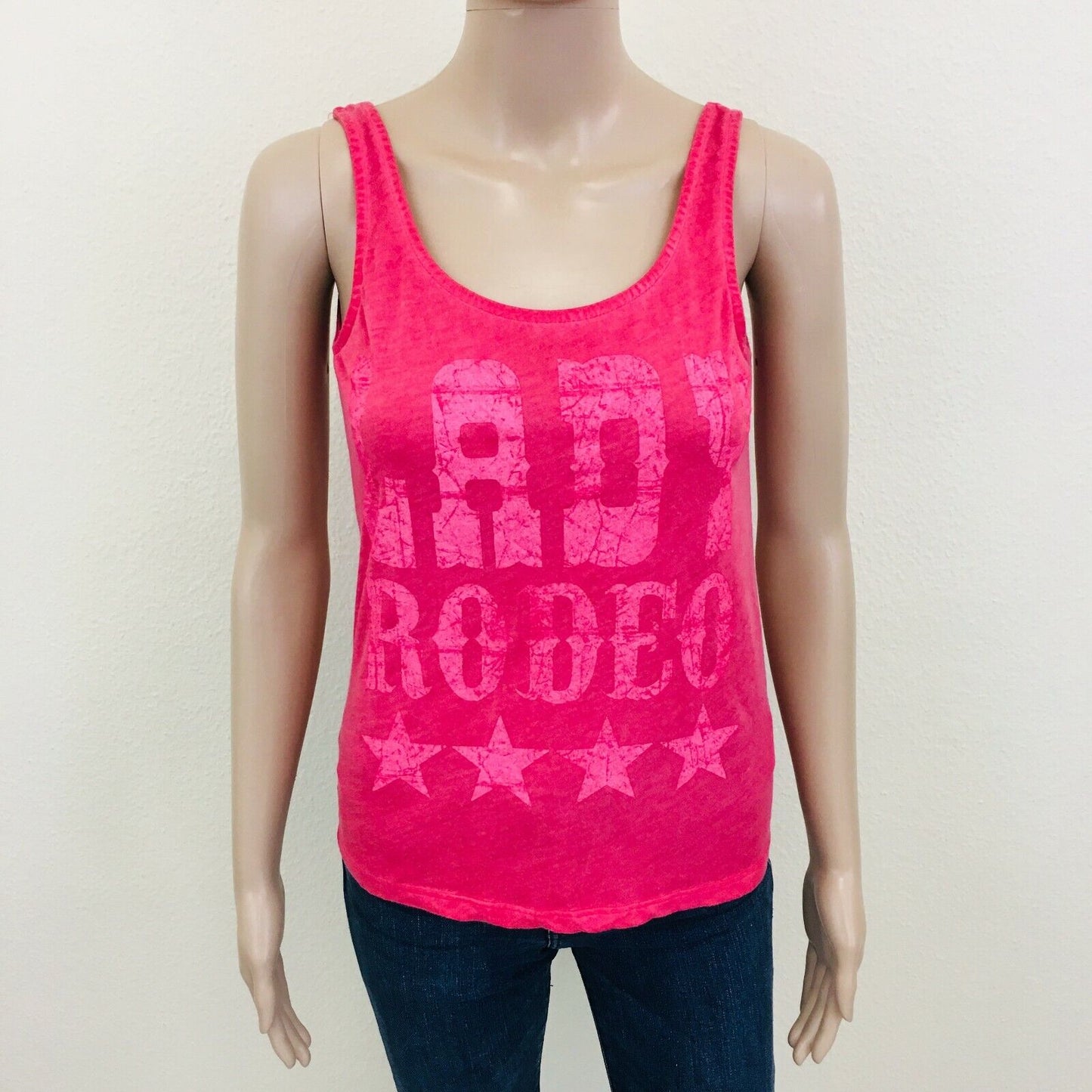 Bershka Lady Rodeo Pink Tank Top T Shirt Size XS