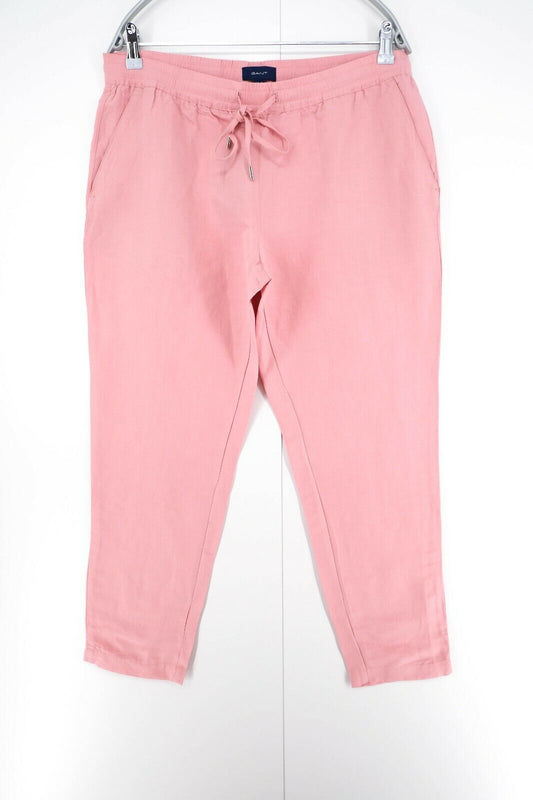 GANT Pink Summer Linen Pull On Pants Trousers Size EUR 38 UK 10 US 8