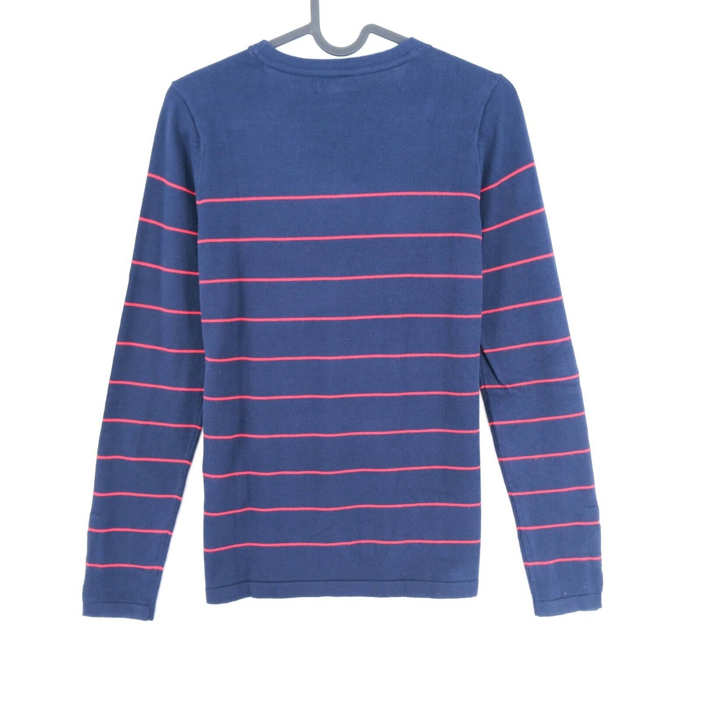 NAUTICA Navy Blue Striped Crew Neck Jumper Sweater Pullover Size XS