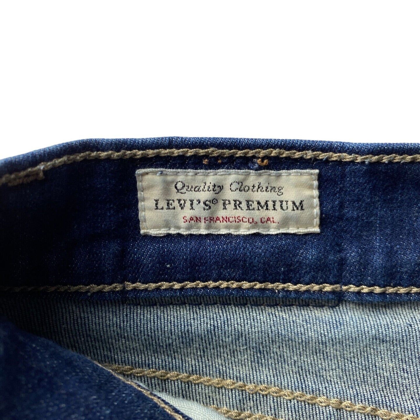 Levi's Premium 710 Women Dark Blue Stretch Super Skinny Fit Jeans Size W27 L30