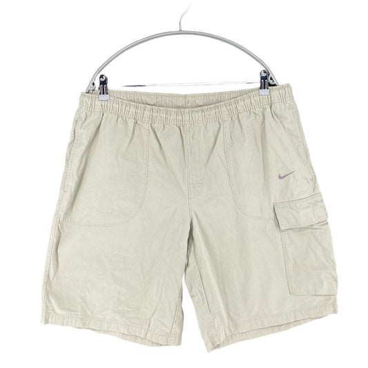 NIKE Cream White 100% Cotton Activewear Shorts Size L