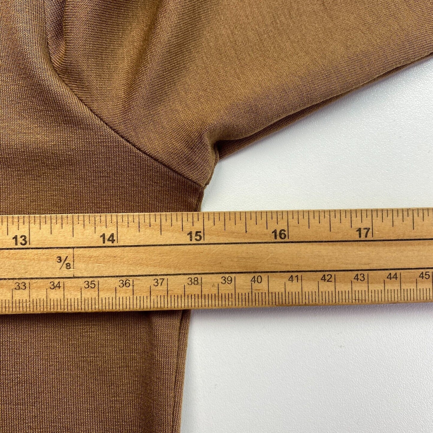 GANT T-shirt à manches longues extensible à col roulé marron taille XS