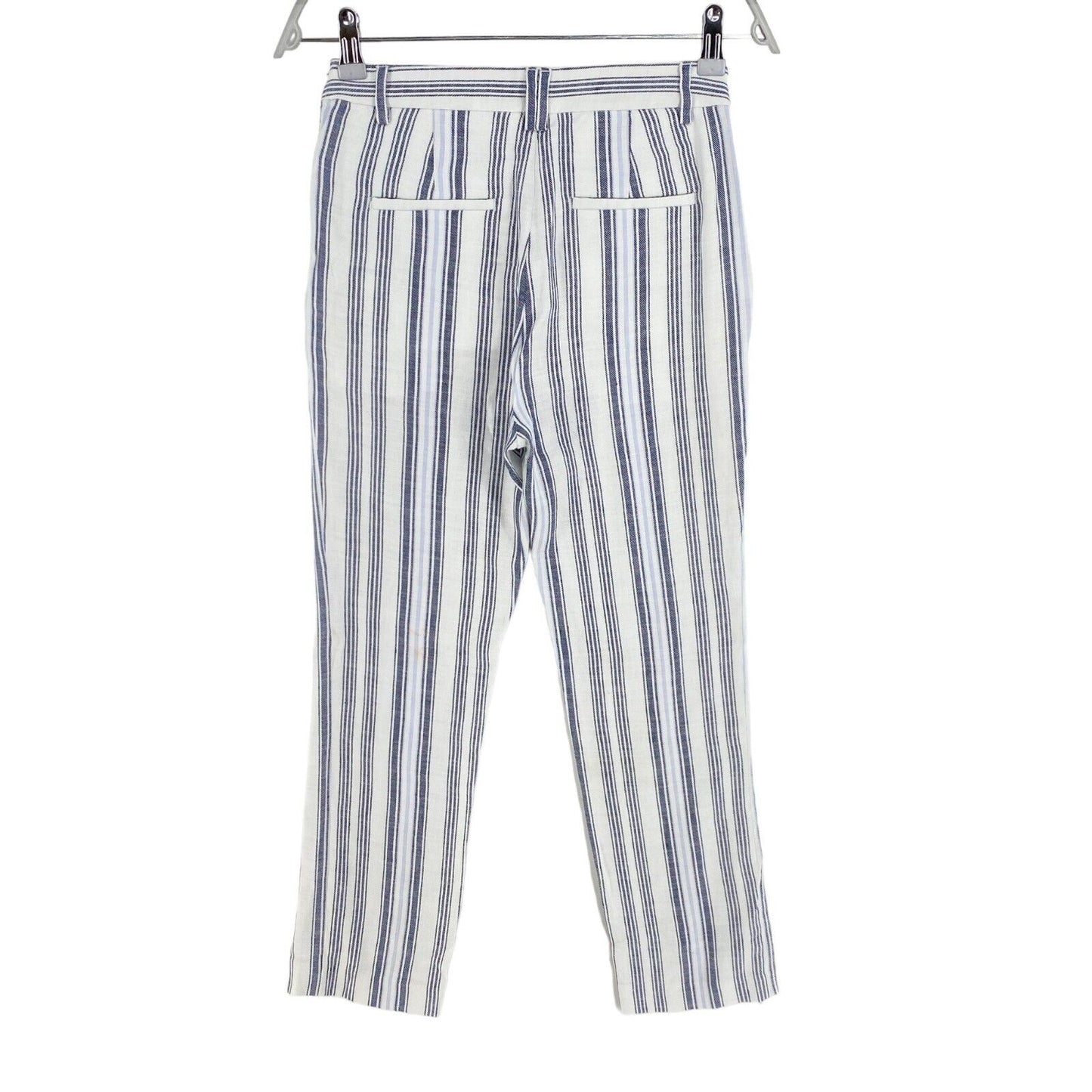 GANT White Striped Linen Cigarette Pants Trousers Size EU 34 UK 8 US 4