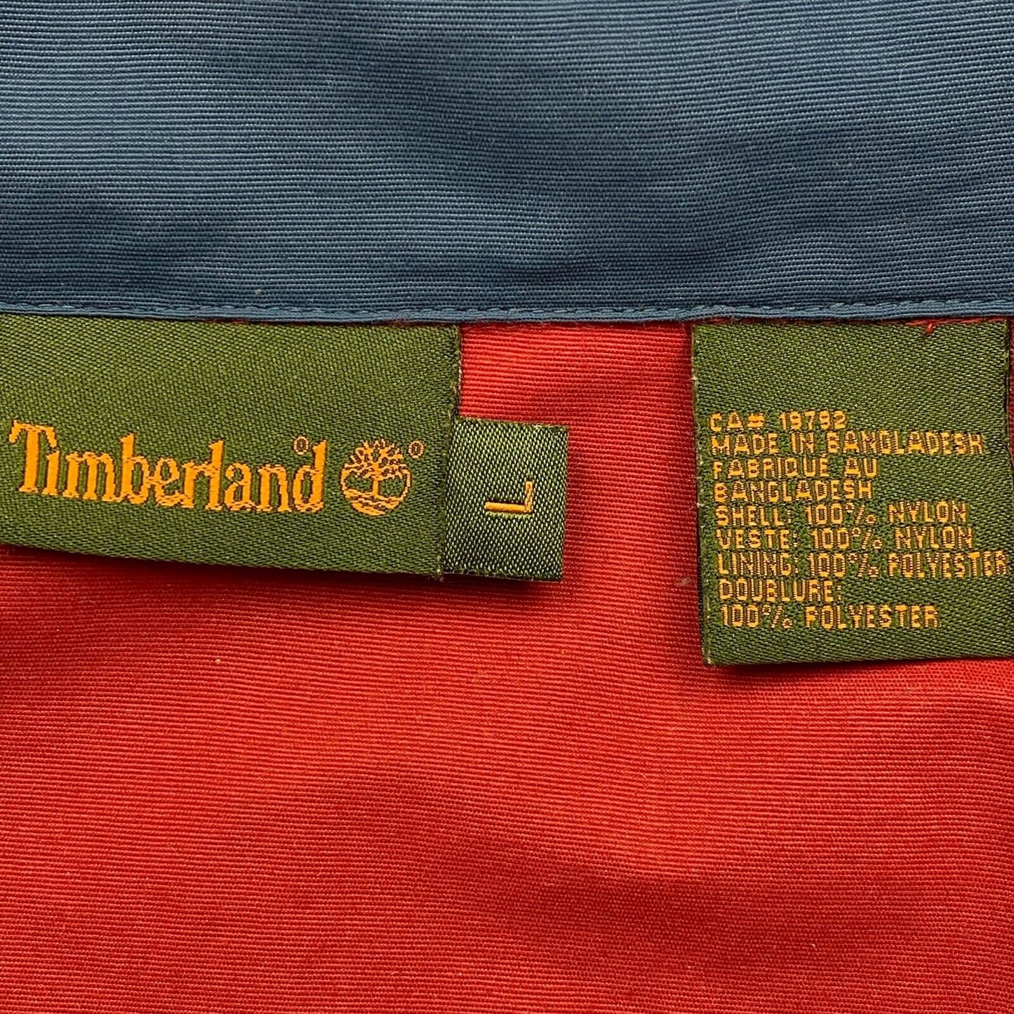 Timberland Red Hooded Jacket Size L