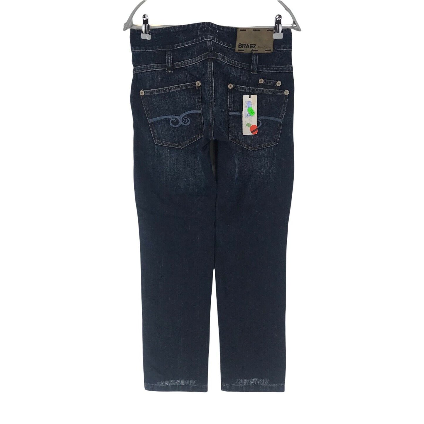 BRAEZ Damen Jeans, Blau, Regular Straight Fit, Größe W27