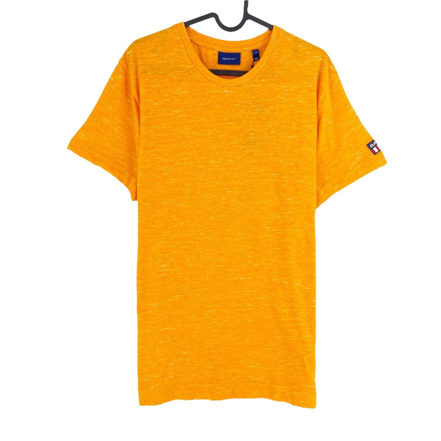 GANT Orange Marled Crew Neck T Shirt Size M