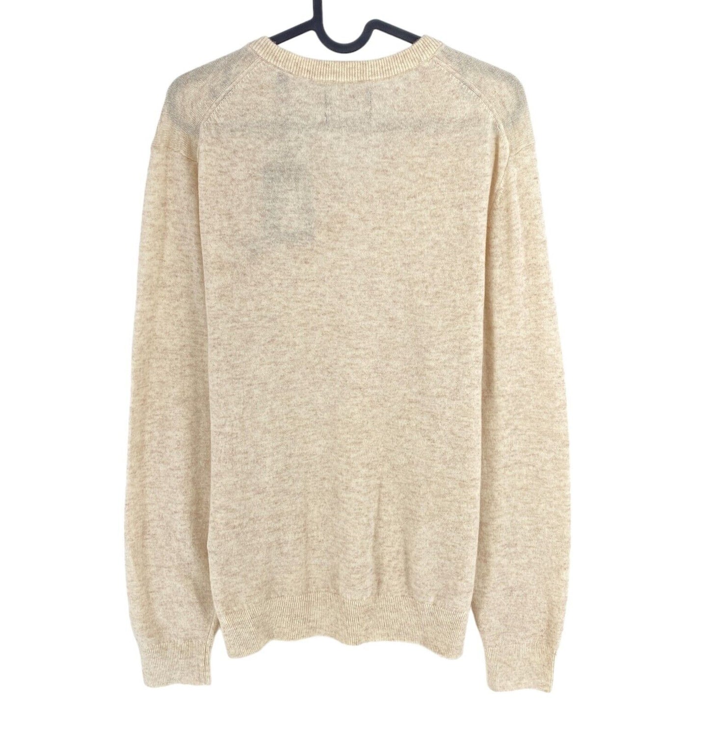 GANT Beige 100% Wool V Neck Sweater Pullover Jumper Size M