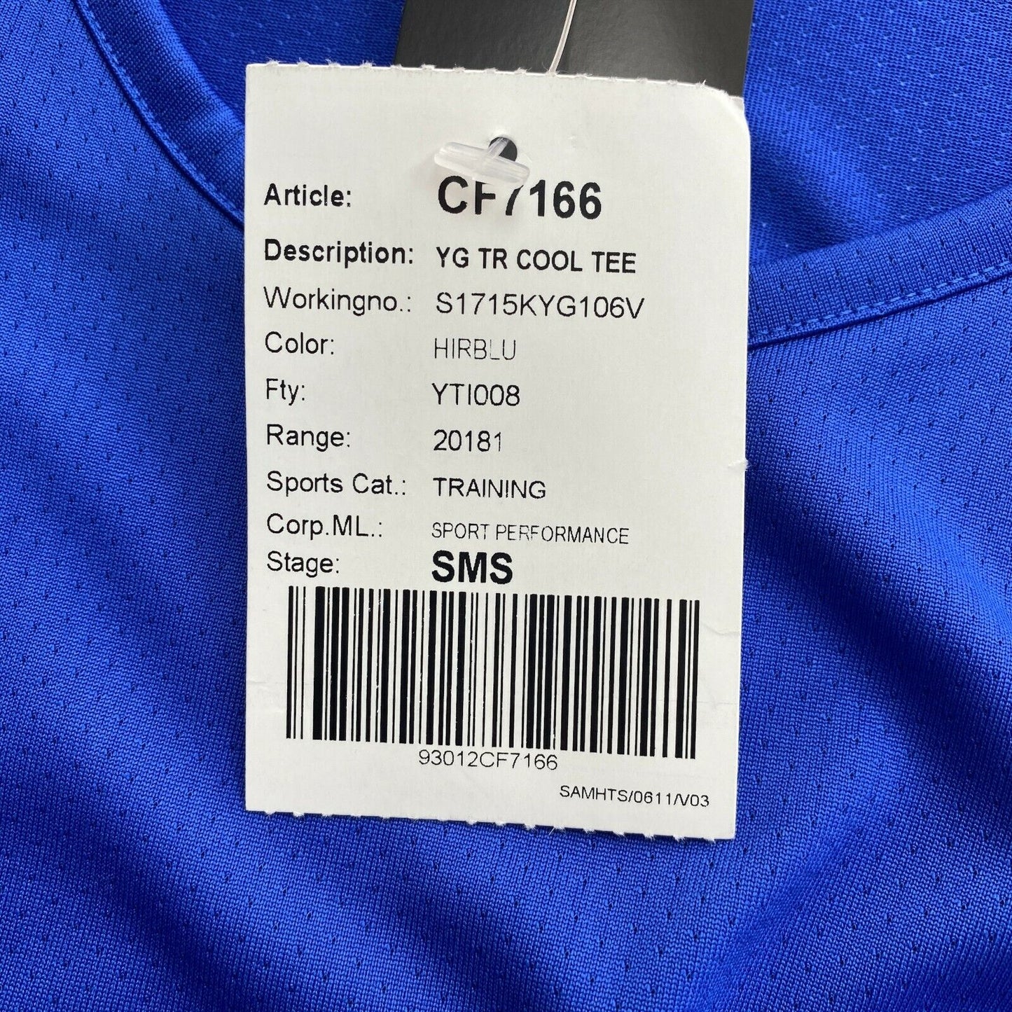 Adidas Climacool Blue Crew Neck T Shirt Size 11 - 12 Years