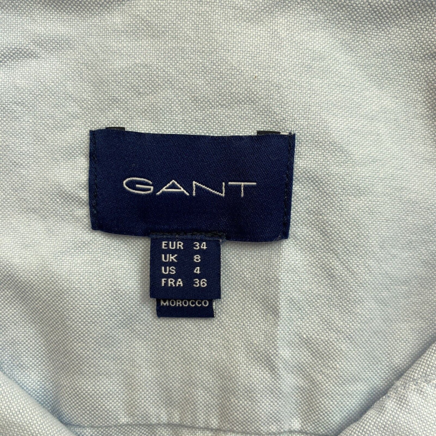 GANT Light Blue Original Shirt Size EU 34 UK 8 US 4