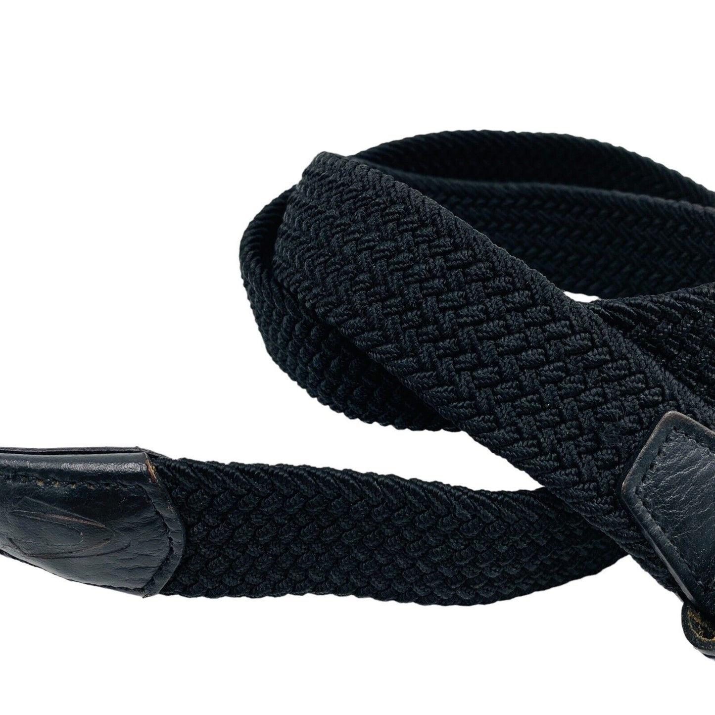 Camel Active Black Elastic Braid Stretchy Belt Size M