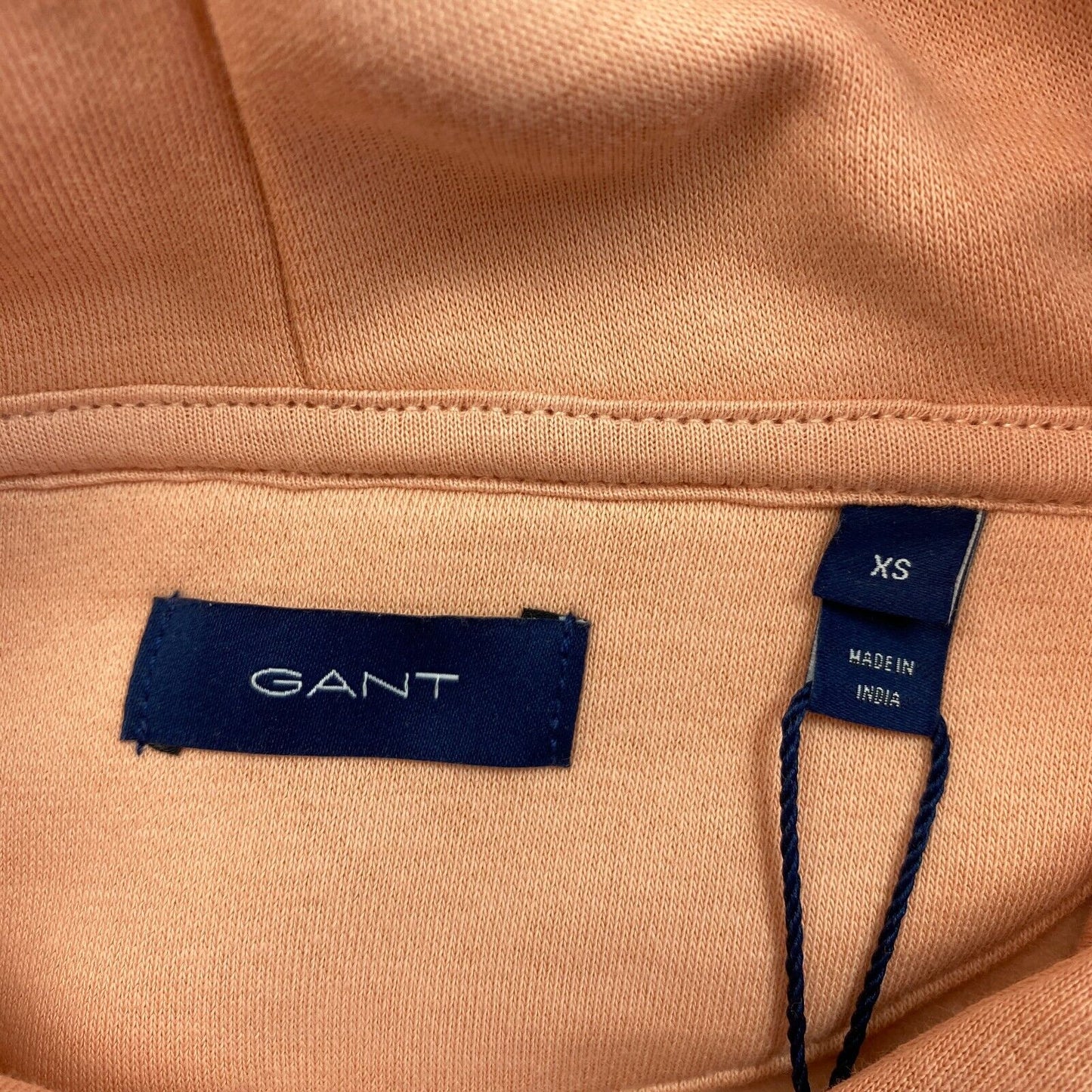 GANT Pinkish Orange Tonal Archive Shield Hoodie Sweater Pullover Size XS