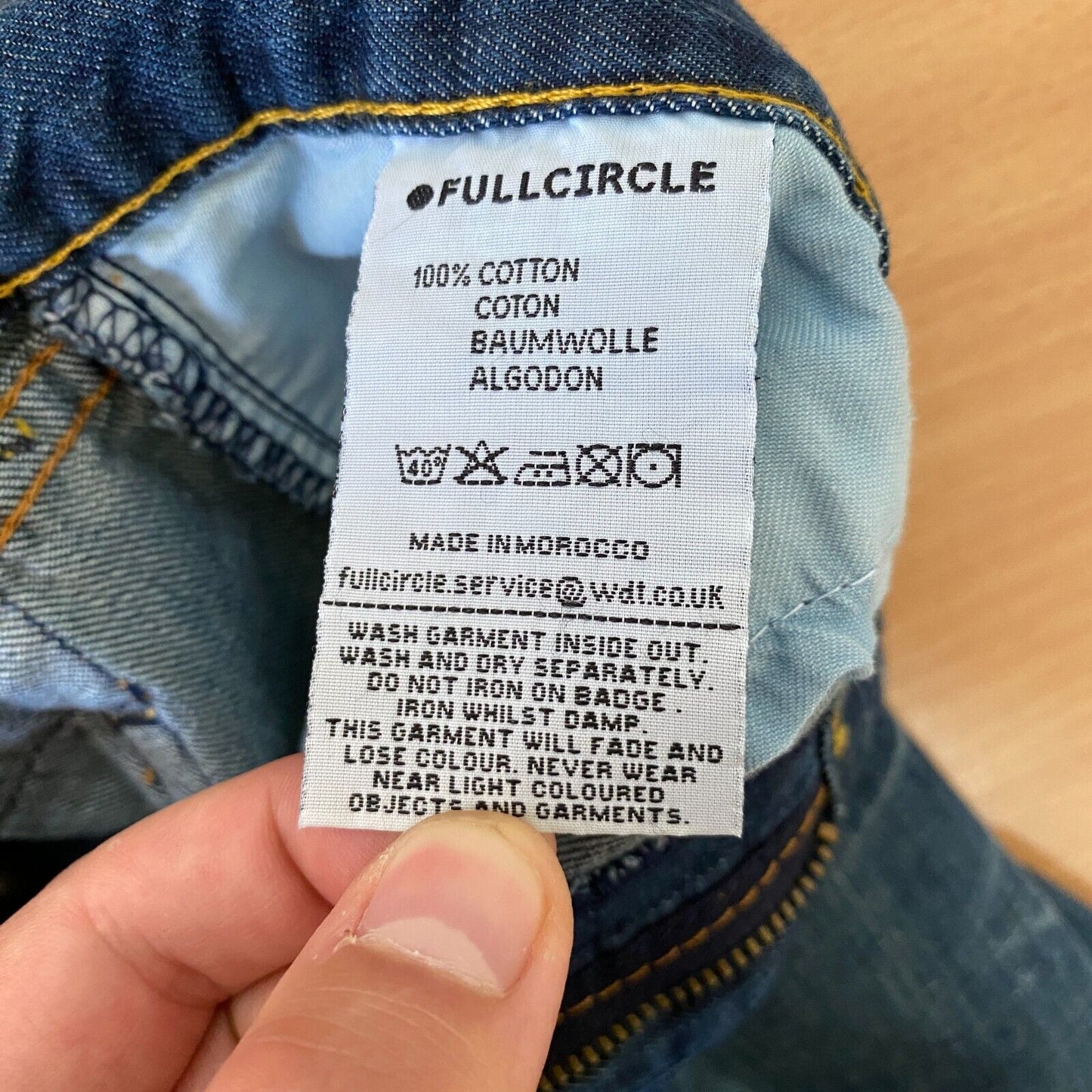 FULL CIRCLE Jean bleu denim coupe droite régulière pour femme taille W30