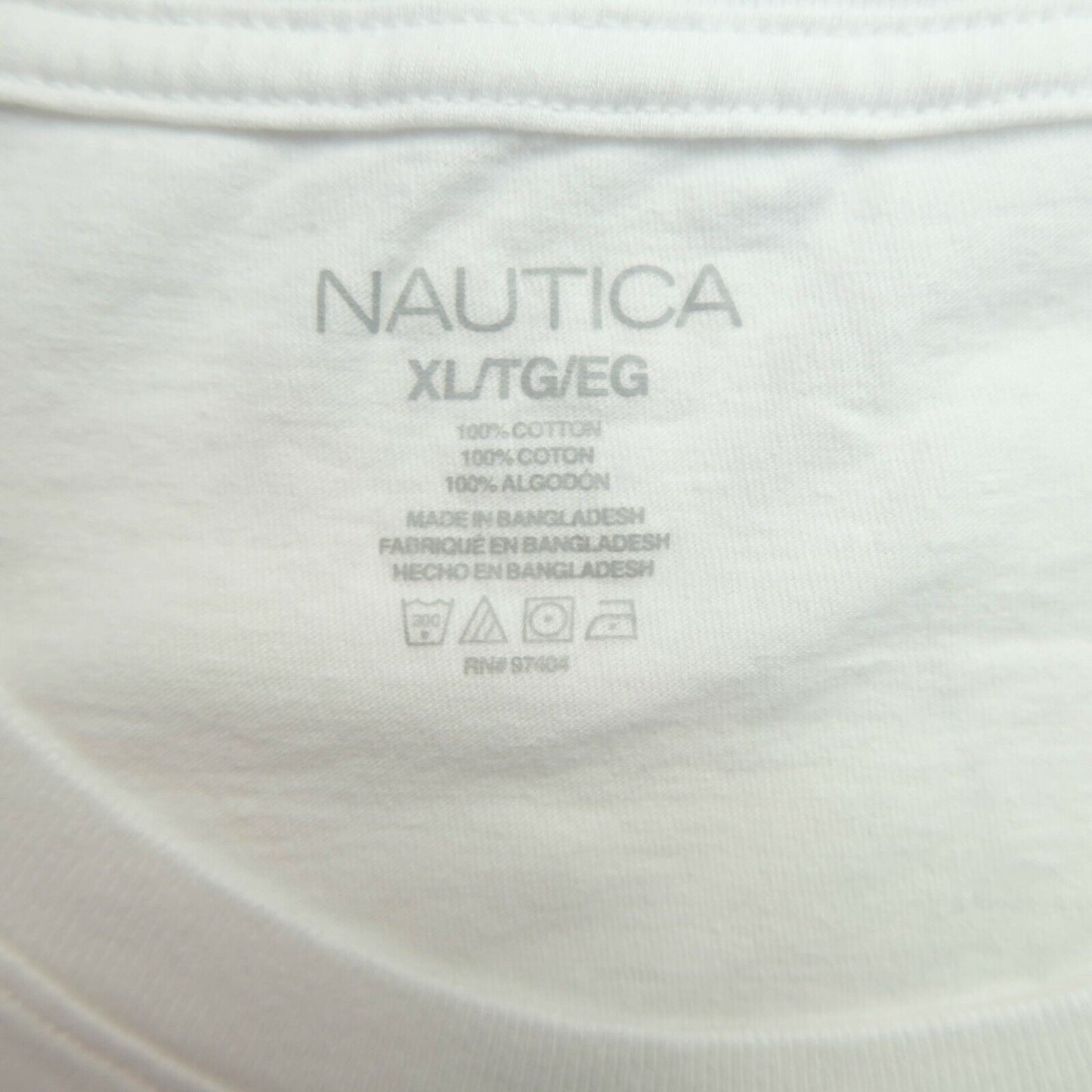 NAUTICA White Crew Neck Top T Shirt Size XL