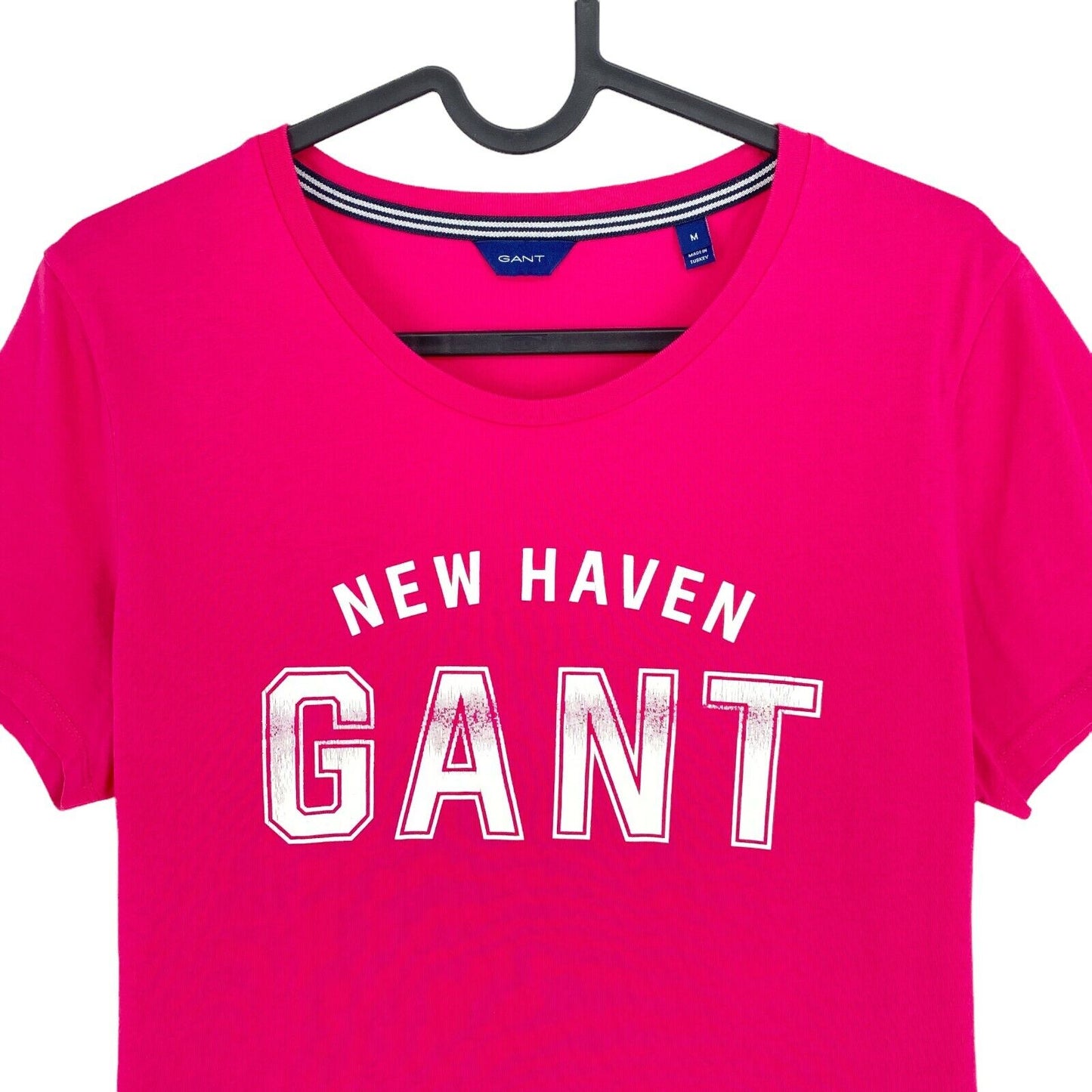 GANT T-shirt à col rond avec logo rose taille M