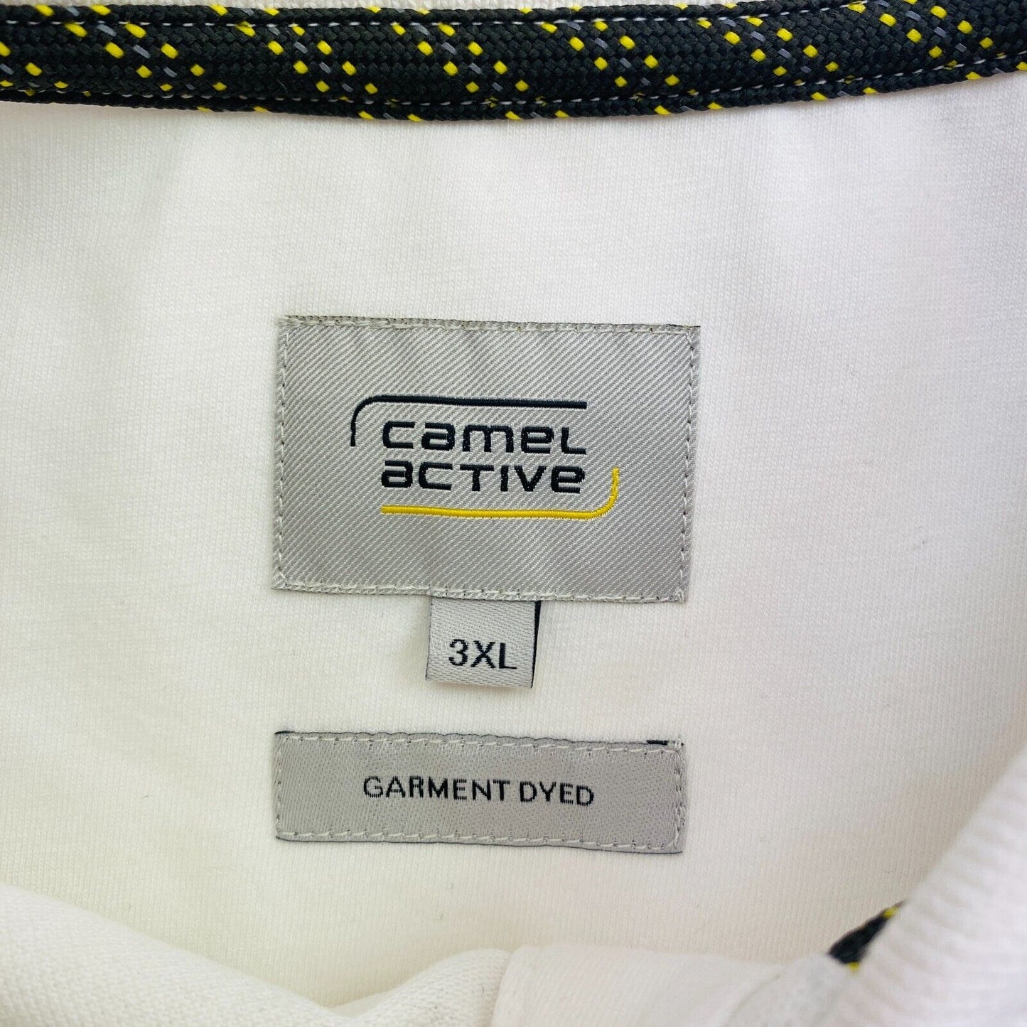 CAMEL ACTIVE Men White Solid Short Sleeves Pique Polo Shirt Size 3XL XXXL