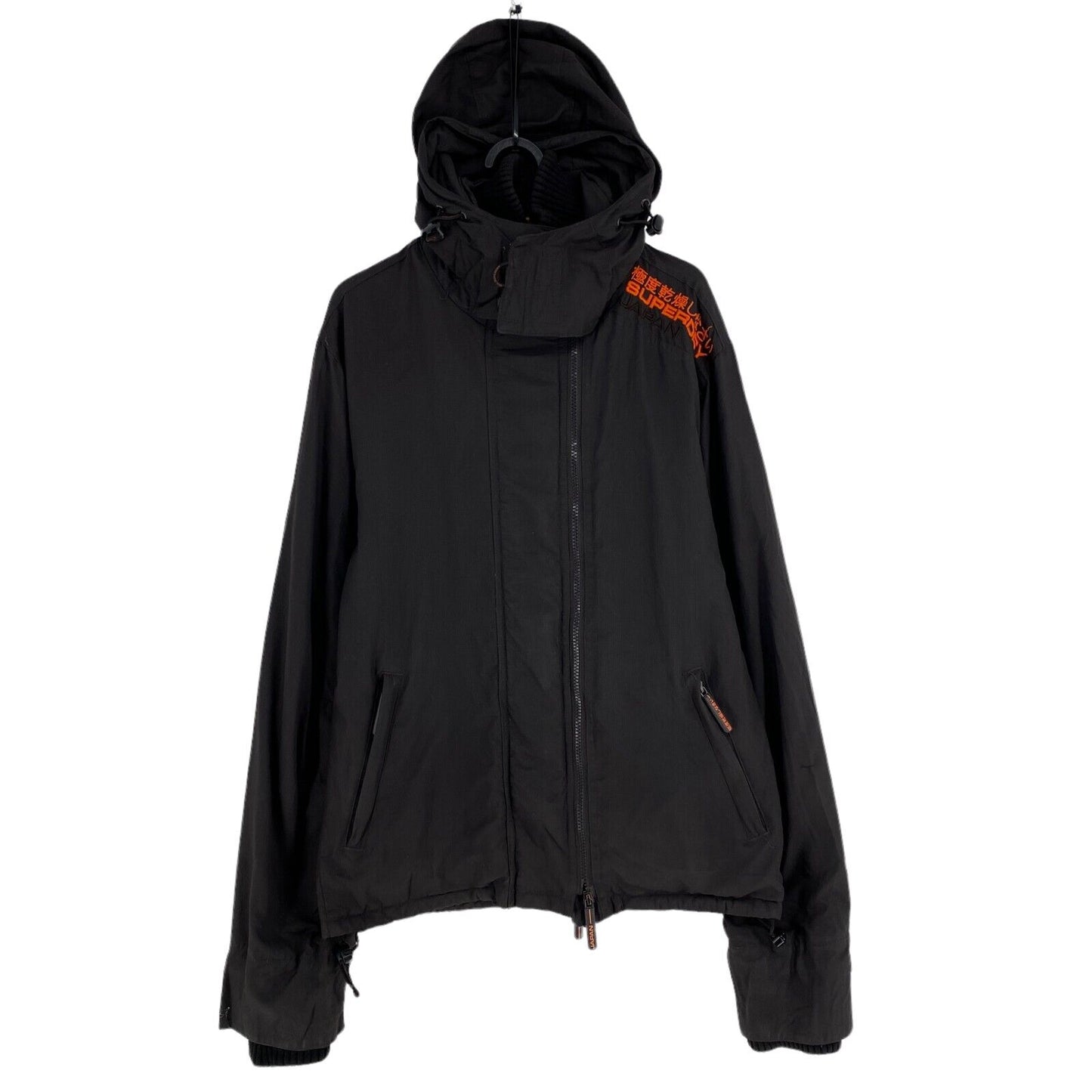 SUPERDRY The Windcheater Dark Brown Hooded Jacket Coat Size M