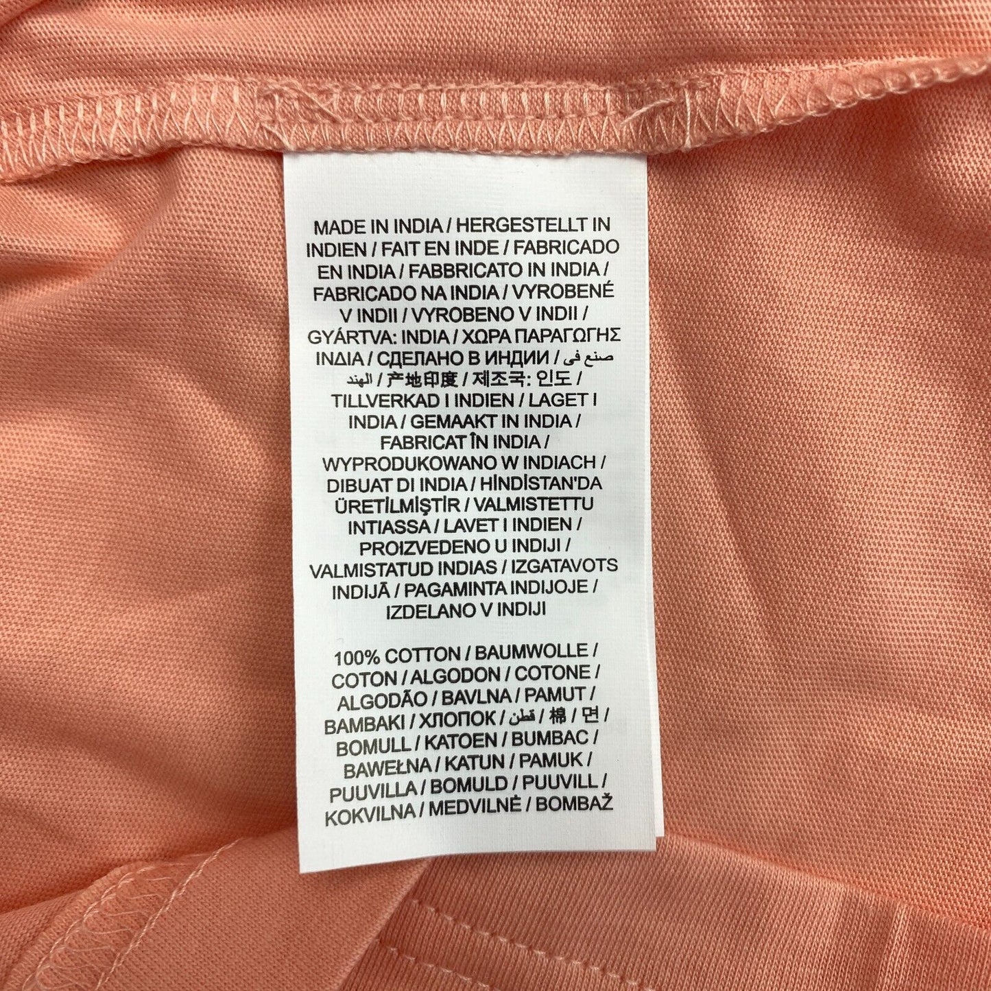 GANT Women Pinkish Orange Tonal Archive Crew Neck Short Sleeves T Shirt Size L