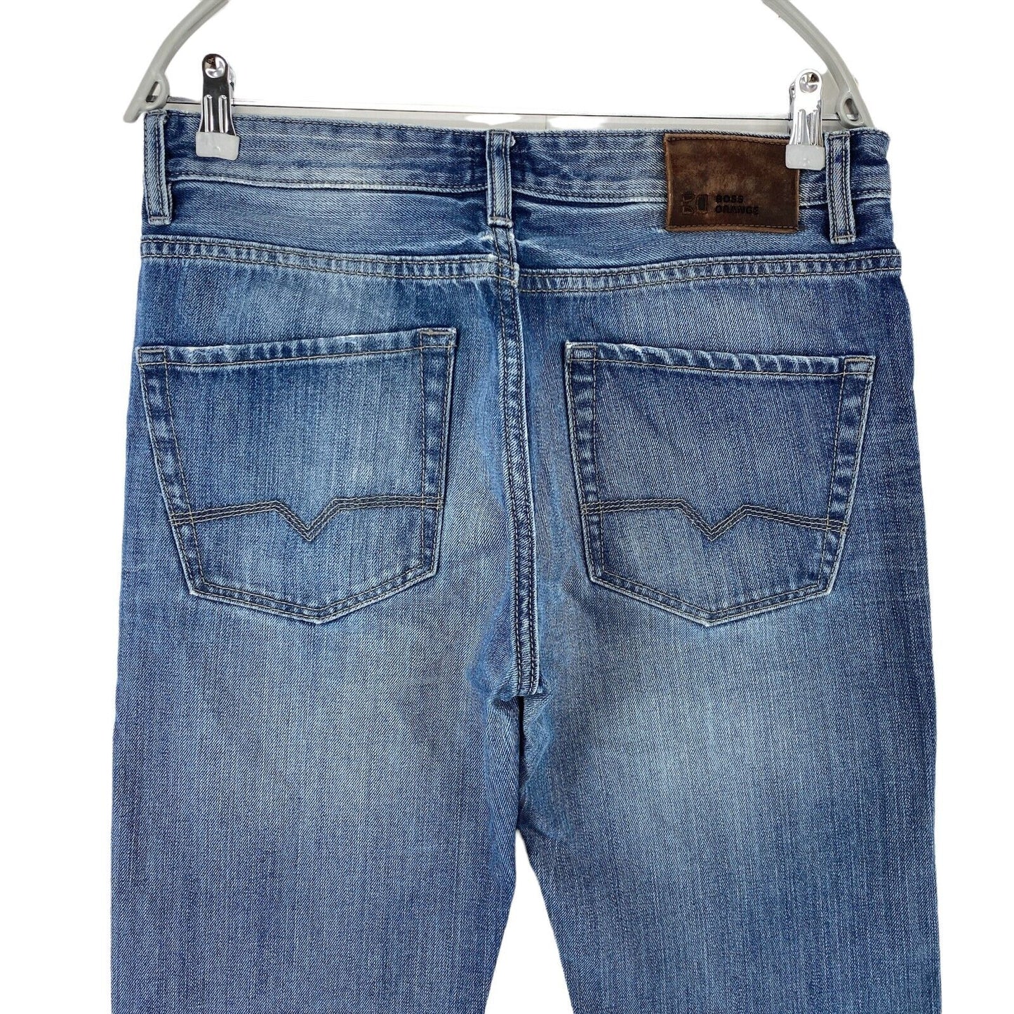 HUGO BOSS ORANGE LABEL Jeans in normaler gerader Passform, Blau, W32 L32