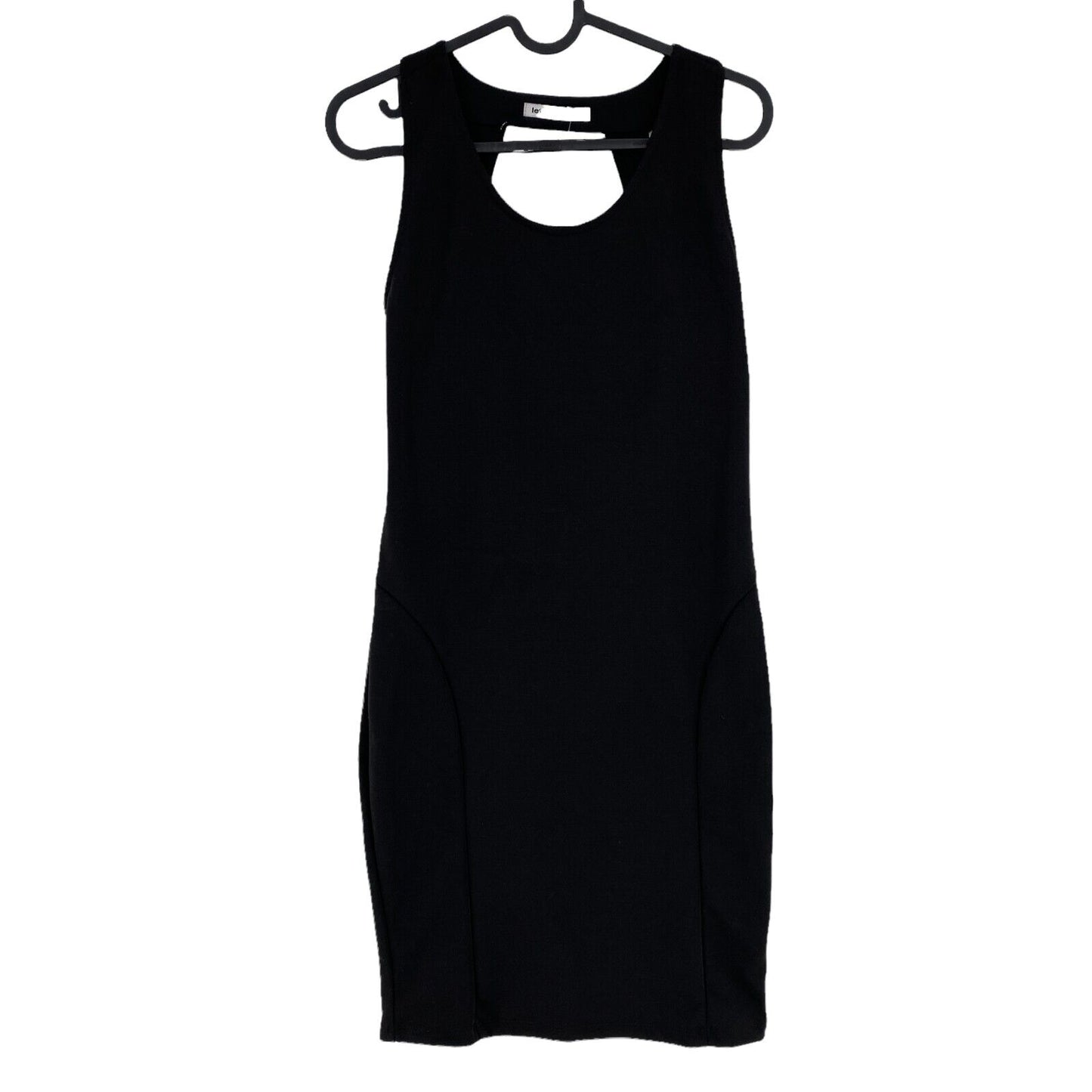 Lefties Black Sleeveless Round Neck Knit Sheath Dress Size L