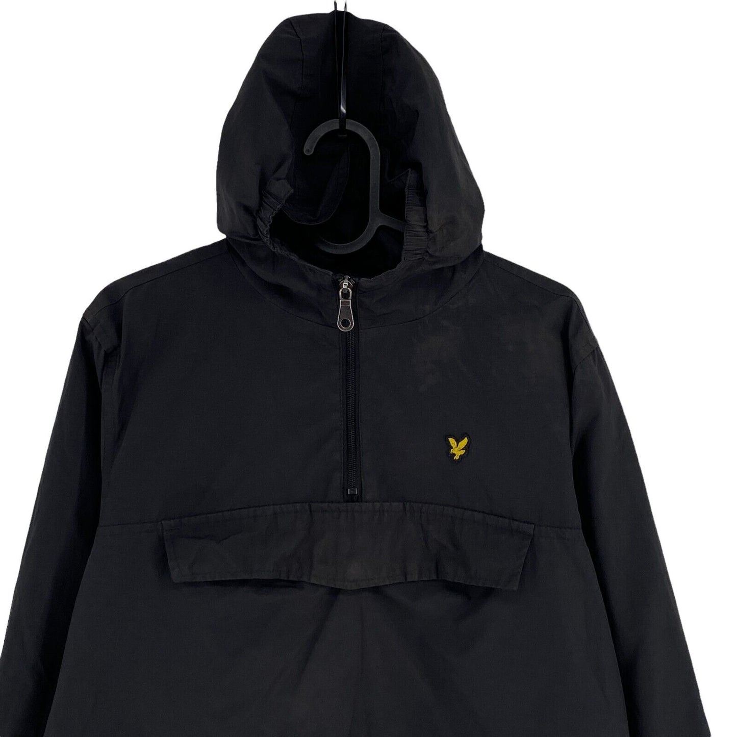 Lyle&Scott Junior Black Hooded Pullover Anorak Jacket Size 14 15 Years