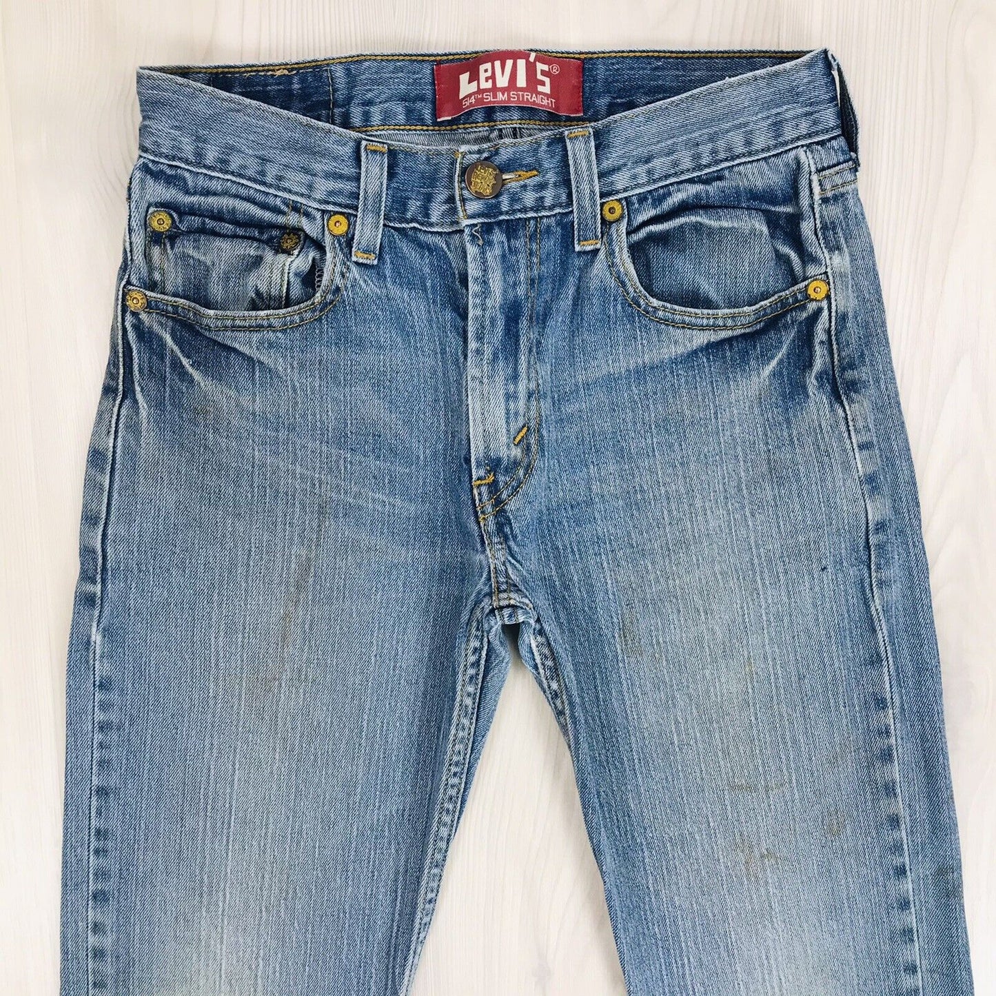 vintage Levi’s 514 Bleu Slim Straight Fit Jeans 14 Reg / W27 L28