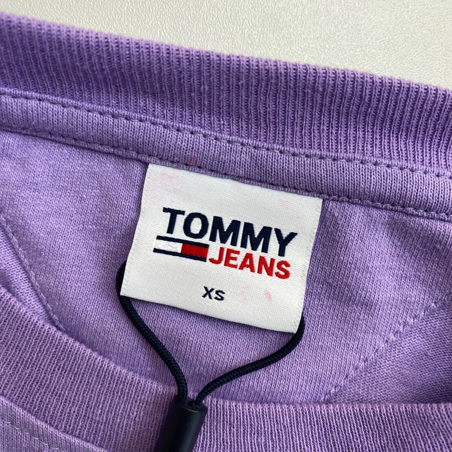 TOMMY HILFIGER Jeans Purple Crop Elastic Unitees T-shirt à manches longues Taille XS