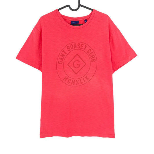 GANT Red Summer Club Crew Neck T Shirt Size XL