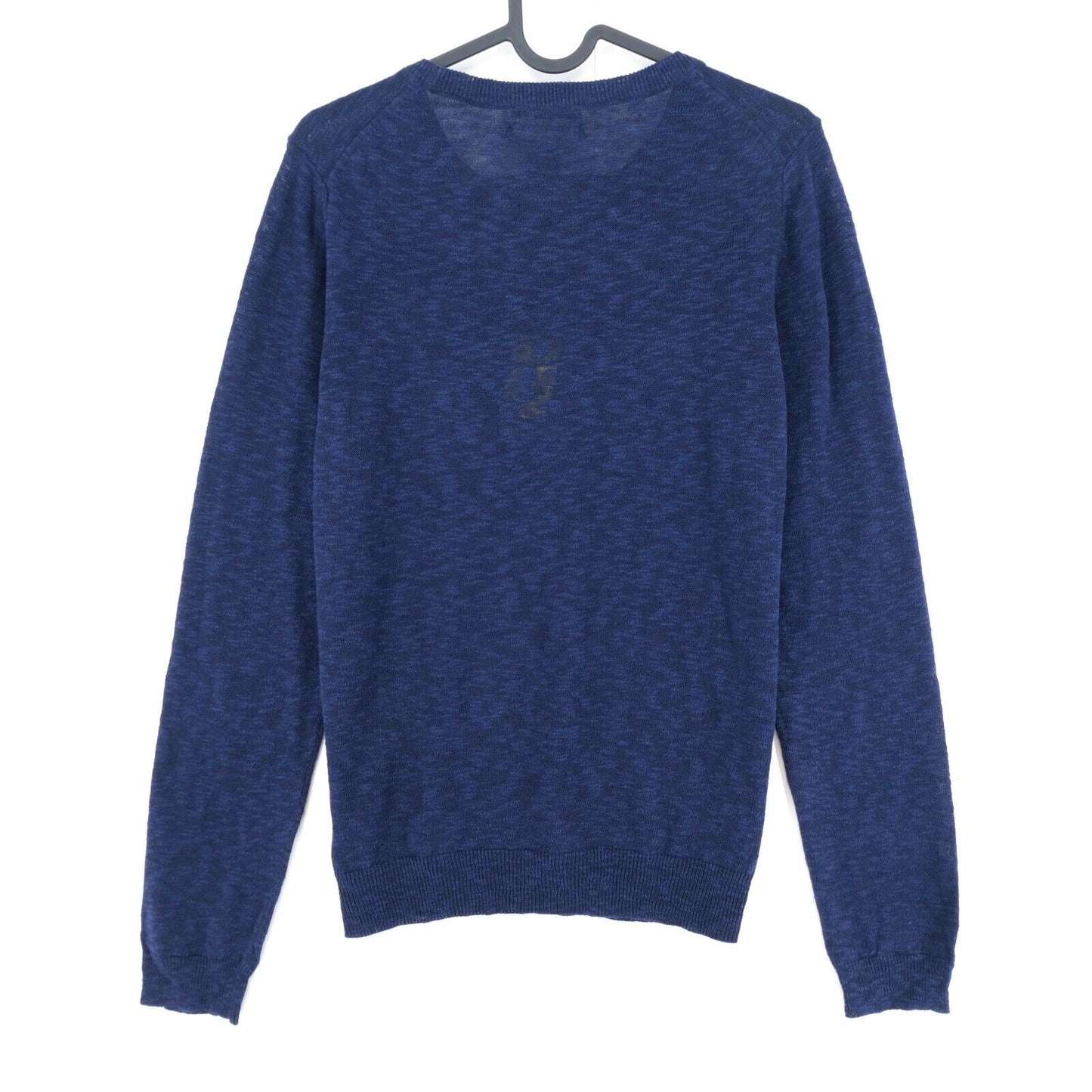 GANT Bleu Coton Lin Crew Neck Jumper Pull Pull Taille S